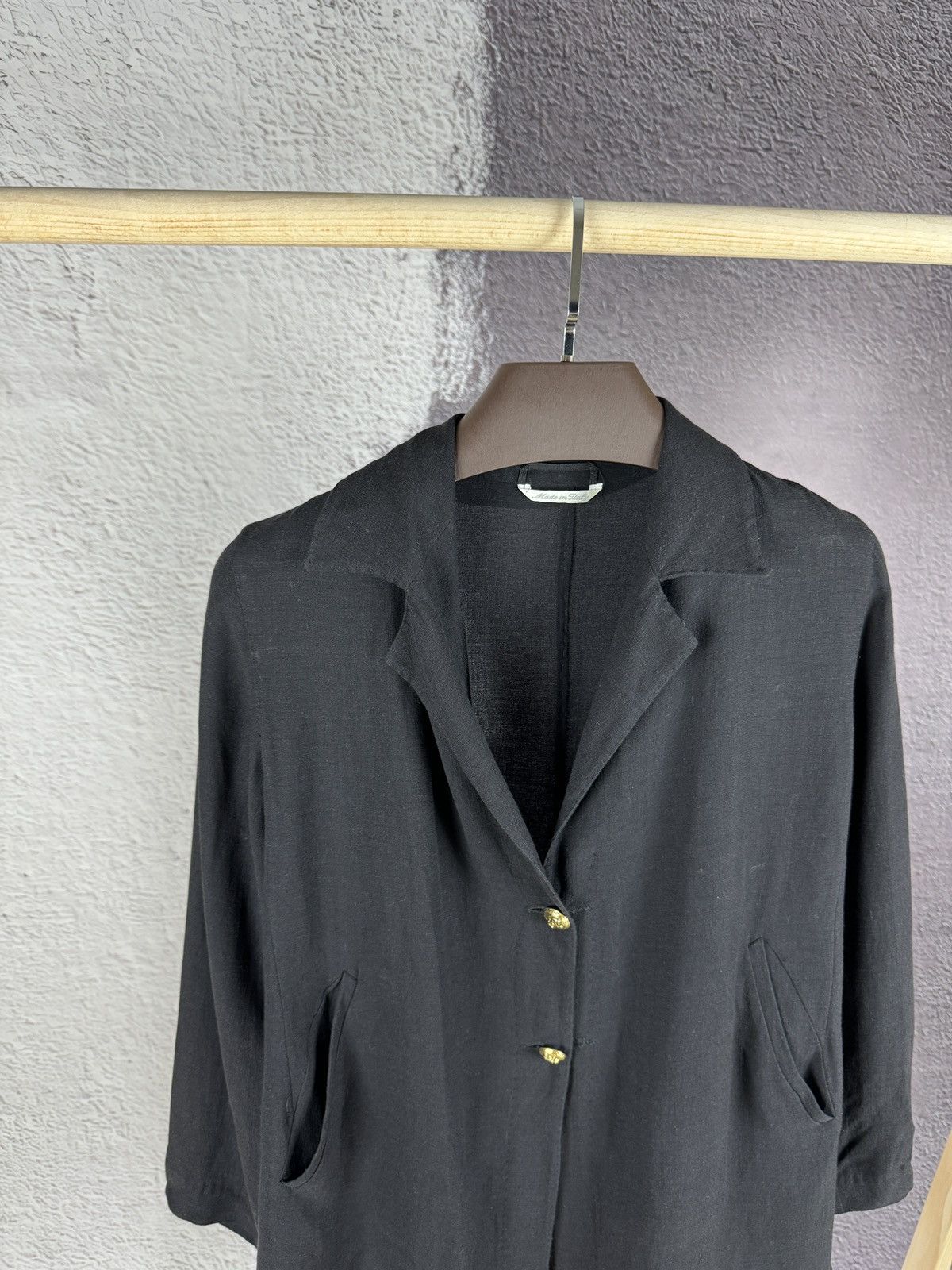 Other Max Mara black linen viscose two button light blazer Size S / US 4 / IT 40 - 3 Thumbnail
