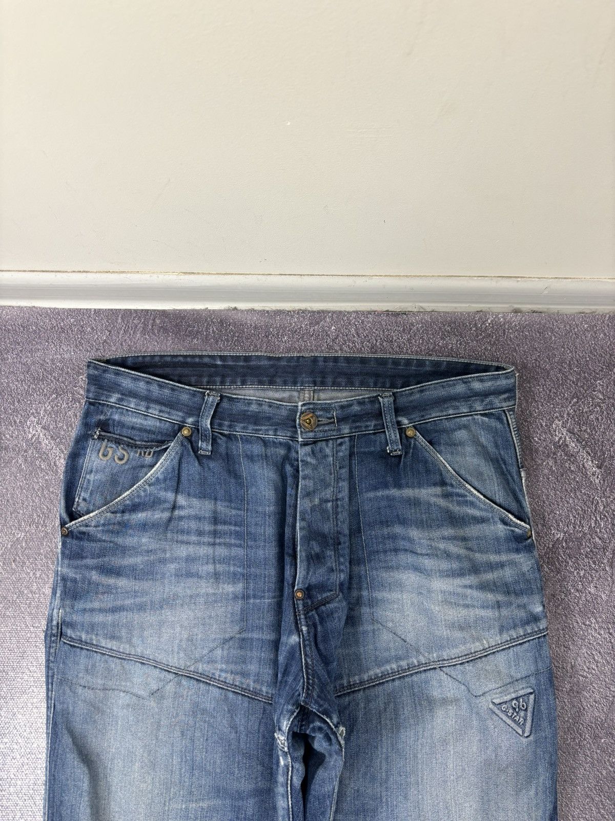 G-Star Vintage G-Star Raw Faded Blue Avant Garde Denim Baggy Jeans Size US 38 / EU 54 - 10 Thumbnail