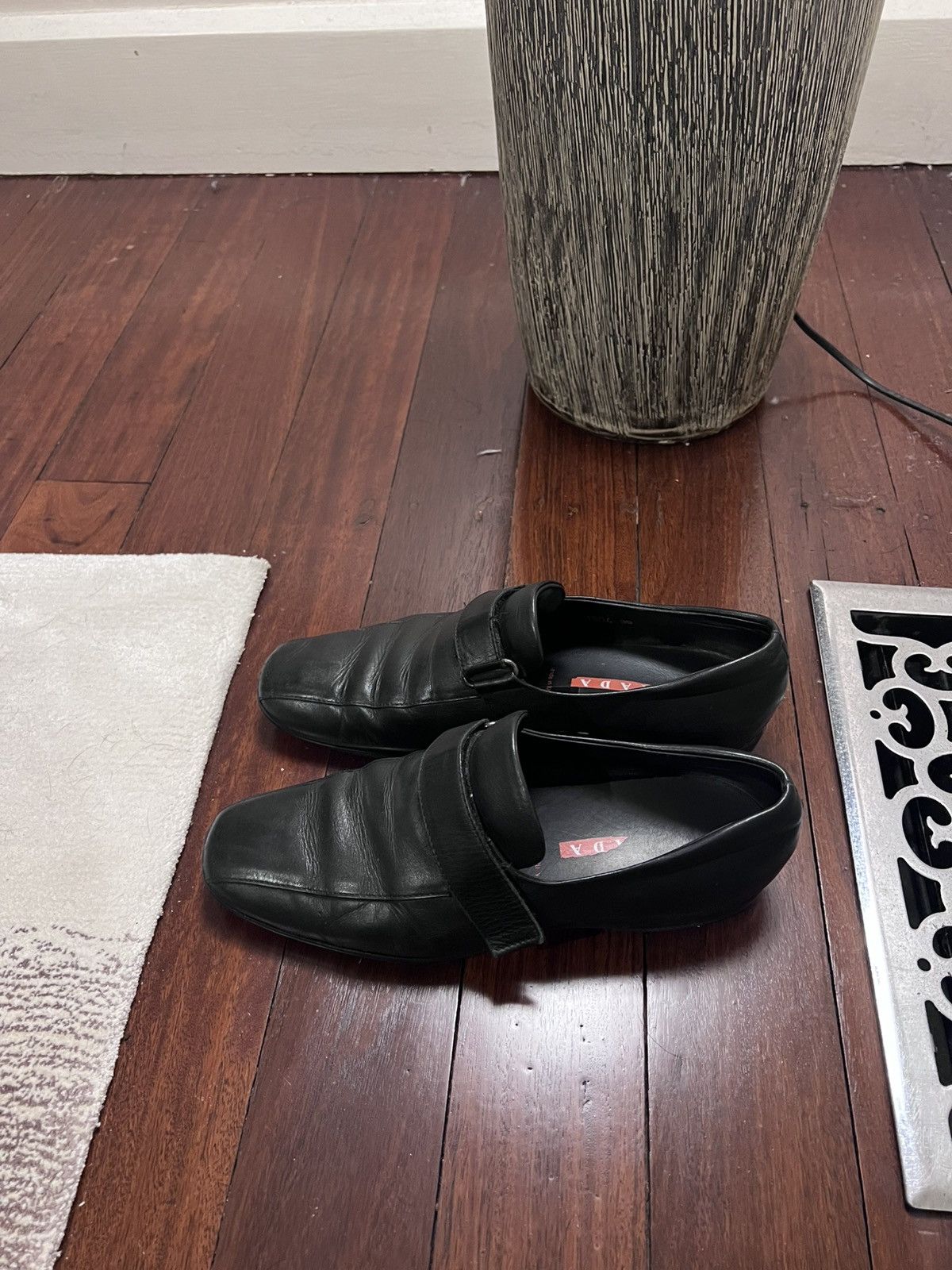 Prada Prada Sport Square-Toe Leather Velcro Shoes Size US 9 / IT 39 - 3 Thumbnail