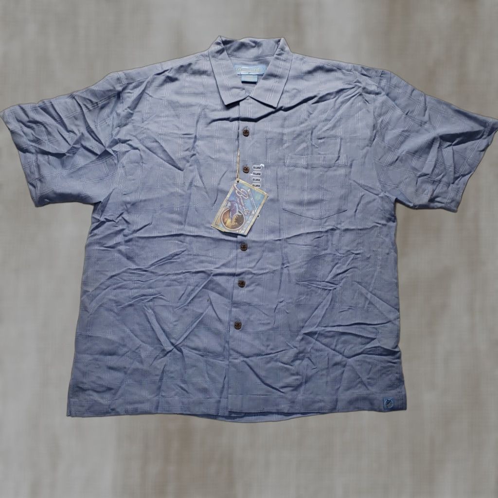 Vintage Bermuda Bay Shirt Adult 2XL Blue Floral Print Hawaiian Button-Up Pocket Casual Beach 70s 80s Logo Hawaii Size US XXL / EU 58 / 5 - 1 Thumbnail