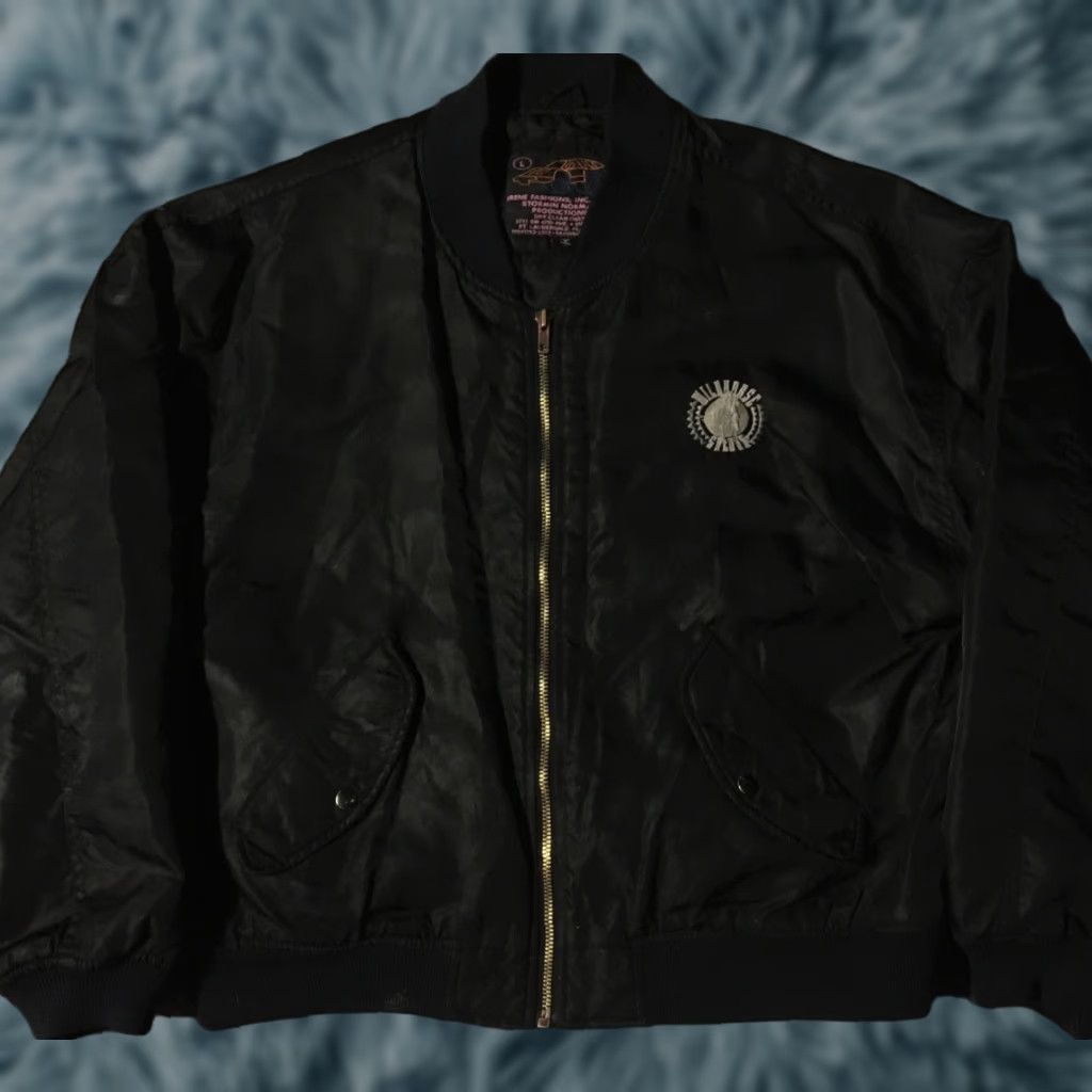Vintage VINTAGE Stormin Norman Distressed Bomber Jacket Mens L Black 80s 90s Wildhorse Saloon Orlando Trucker Grunge Biker 80s 90s Theme Embroidered Size US L / EU 52-54 / 3 - 1 Thumbnail