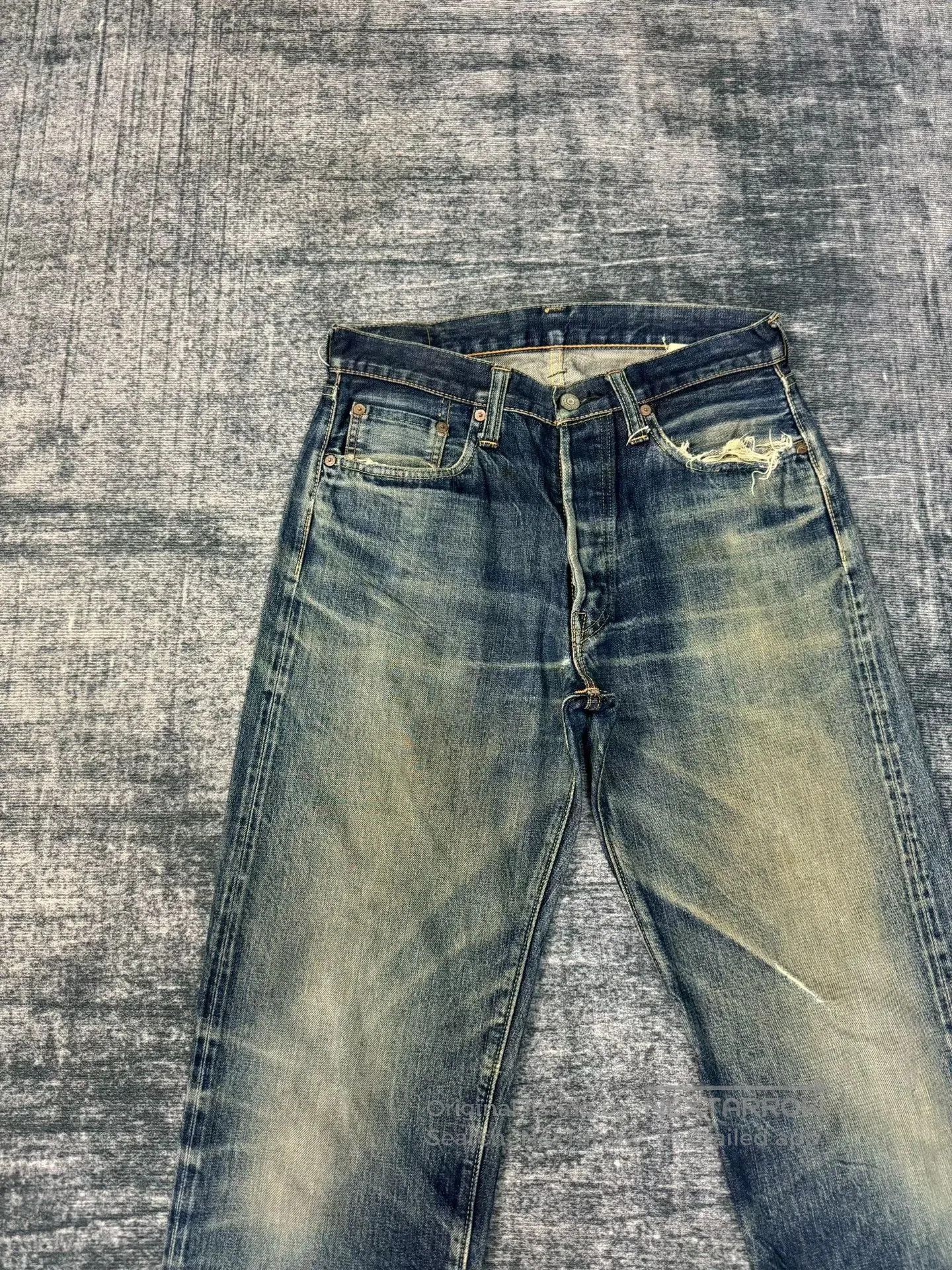 Sugar Cane Vintage Sugar Cane Japan Washed Blue Jeans. Size US 28 / EU 44 - 3 Thumbnail