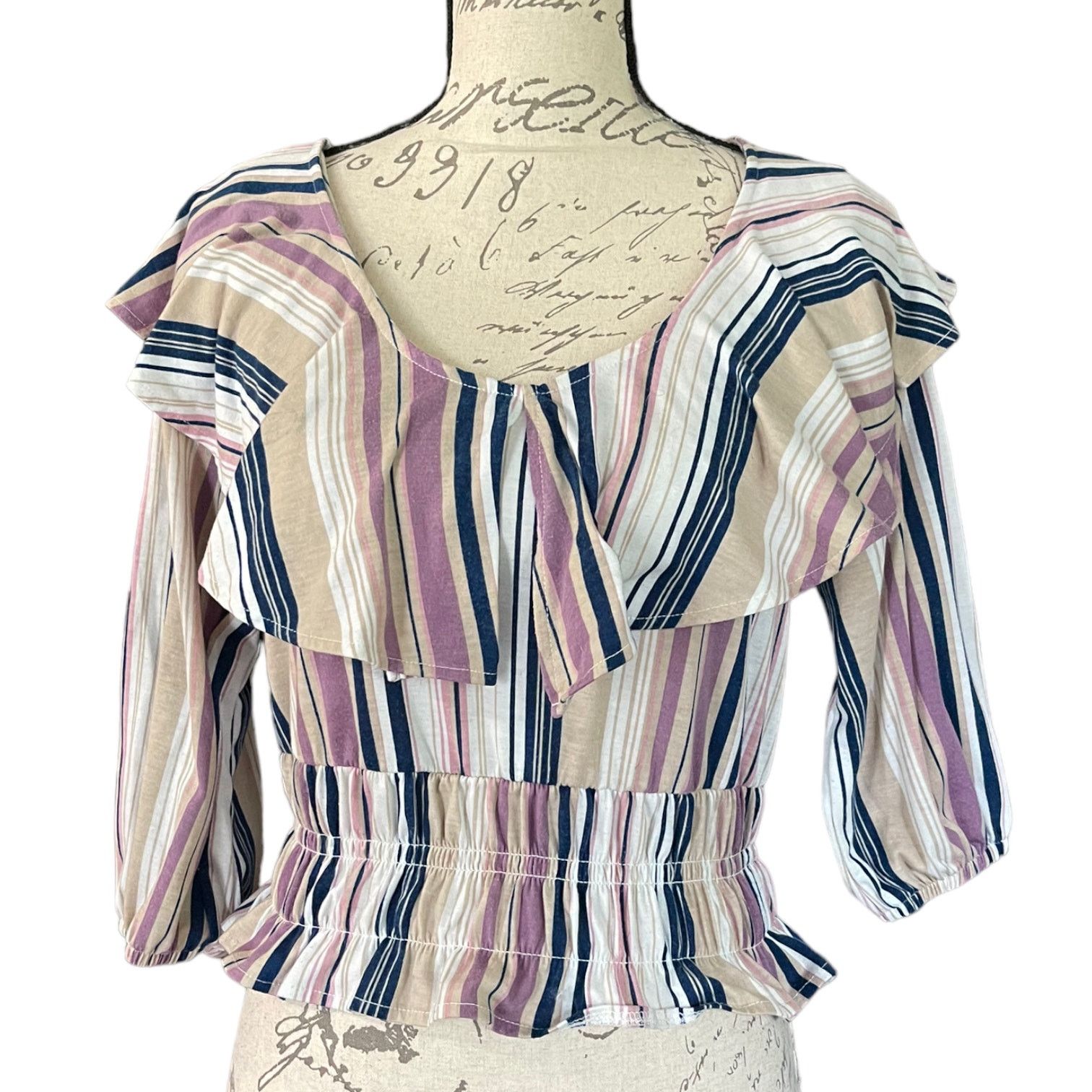 Other Crave Frame Striped Ruffle Crave Frame Shirt Size Small Size S / US 4 / IT 40 - 1 Thumbnail