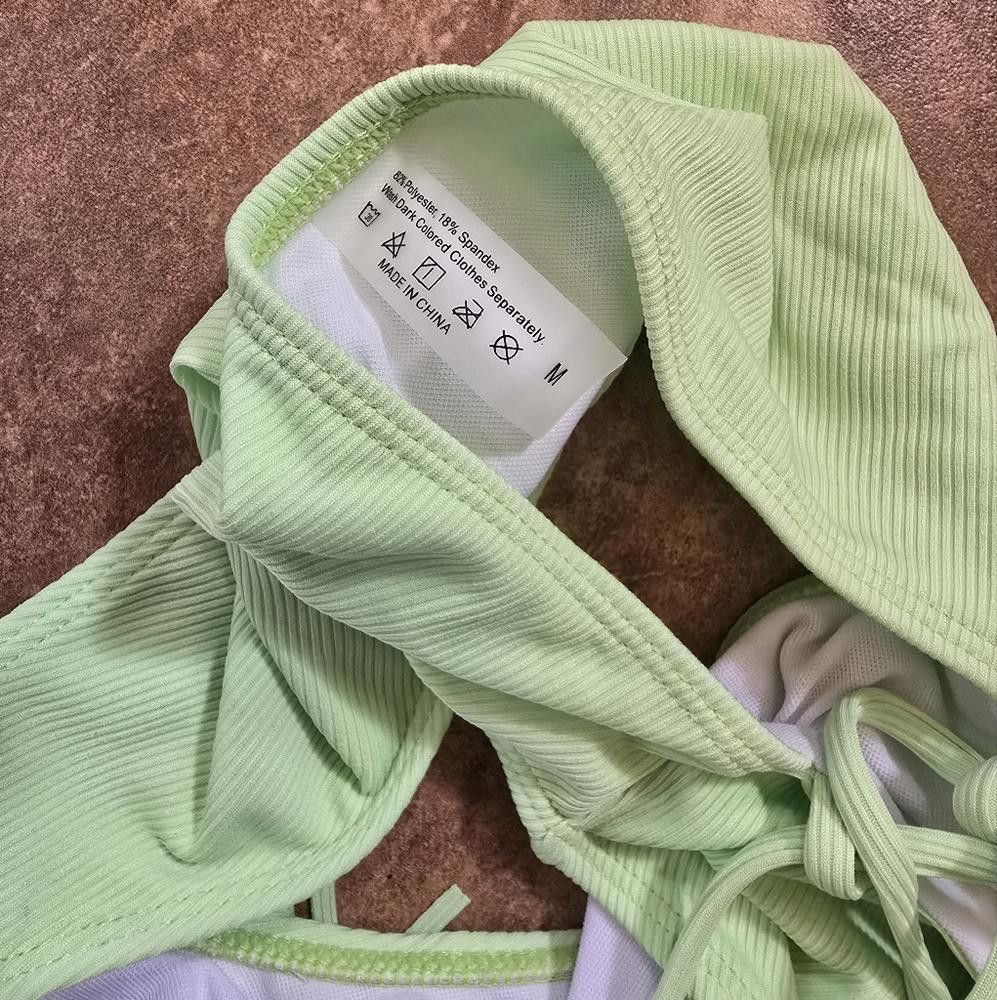 Shein Mint Back Laced Up SHEIN Monokini Size ONE SIZE - 4 Thumbnail