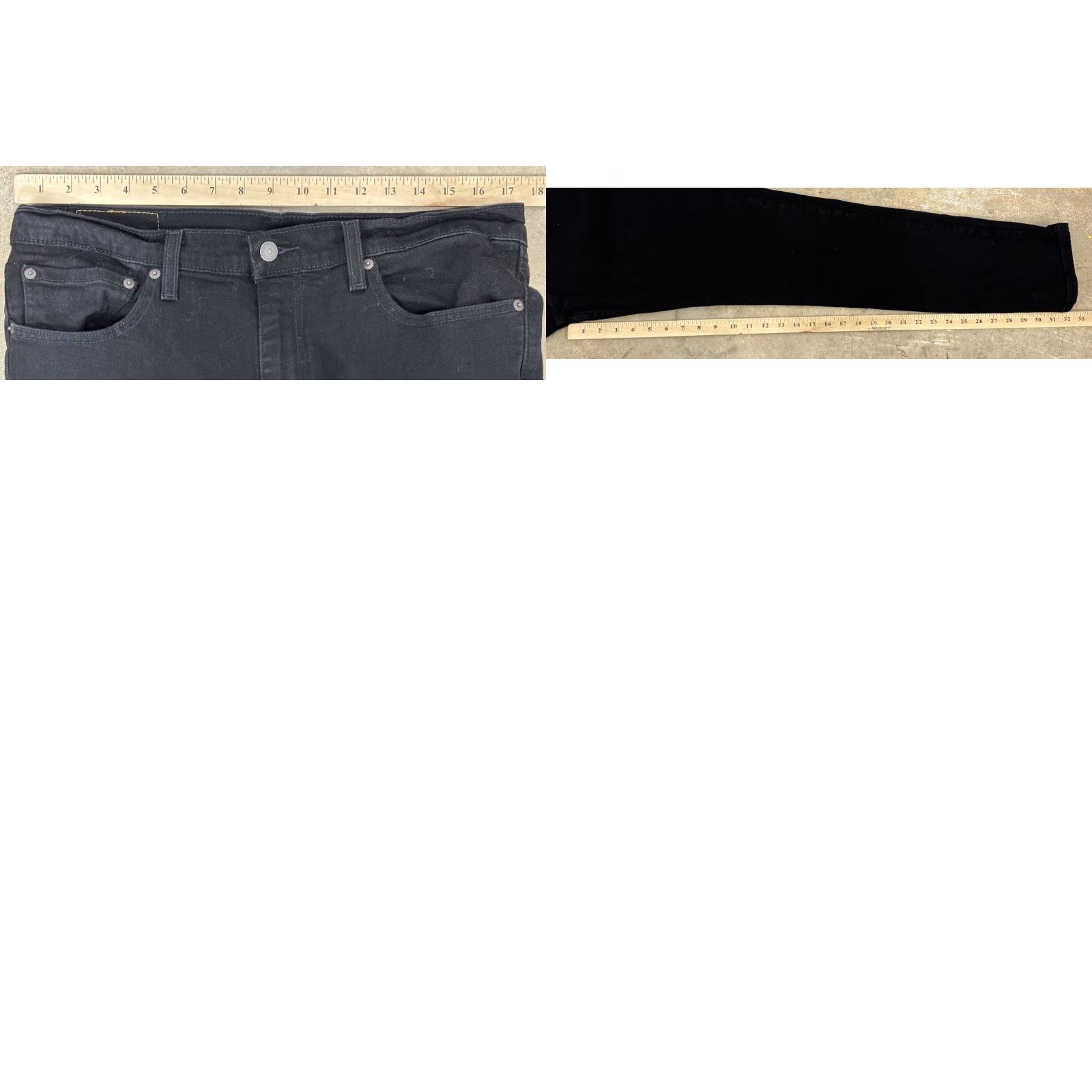 Levi's Levi's 511 Mens Black Denim Jeans Slim Pants 36 x 29 Red Tab City Logo USA Mens Slim Jeans Black Denim Size US 36 / EU 52 - 8 Thumbnail
