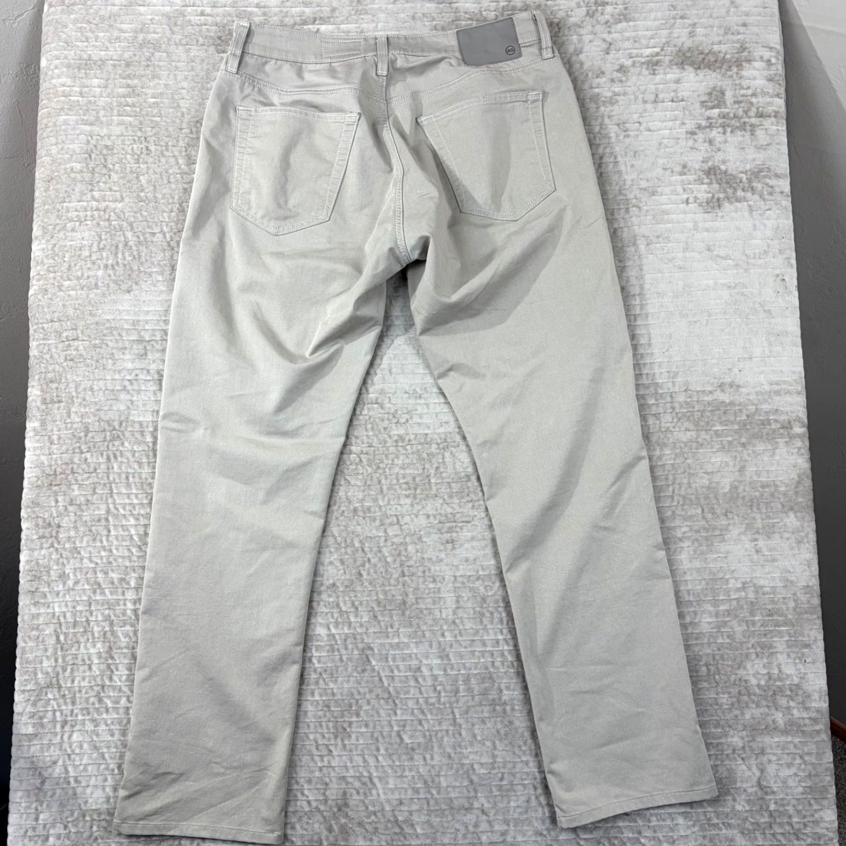 Vintage AG Adriano Goldschmied Pants Mens 32 Beige Everett Slim Straight Grey Khaki 32x32 1794CMPDYDT Size US 32 / EU 48 - 2 Thumbnail