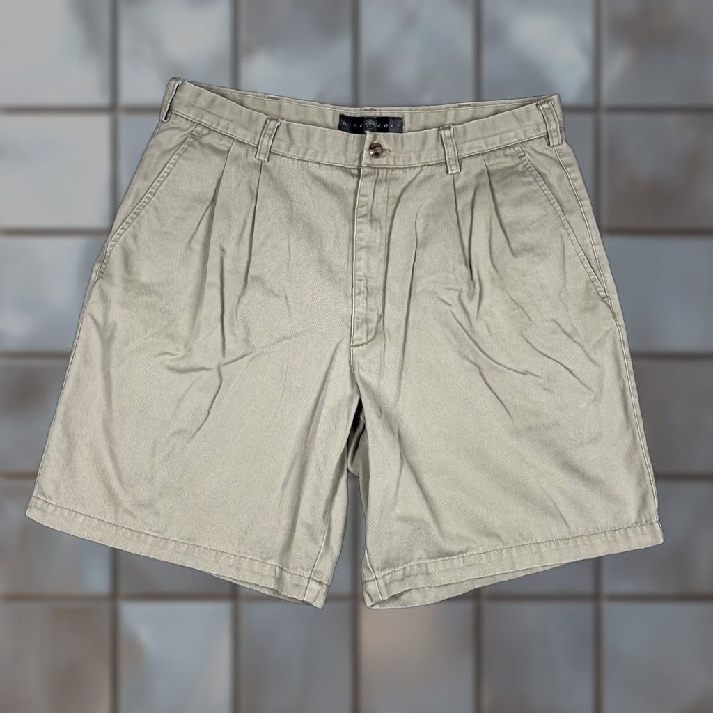 Nike Nike Golf Shorts Men's 36W Khaki Brown Chino 9” Inseam 100% Cotton EUC beige solid zip pockets Nike Dri-Fit Regular Mens Size US 36 / EU 52 - 1 Thumbnail