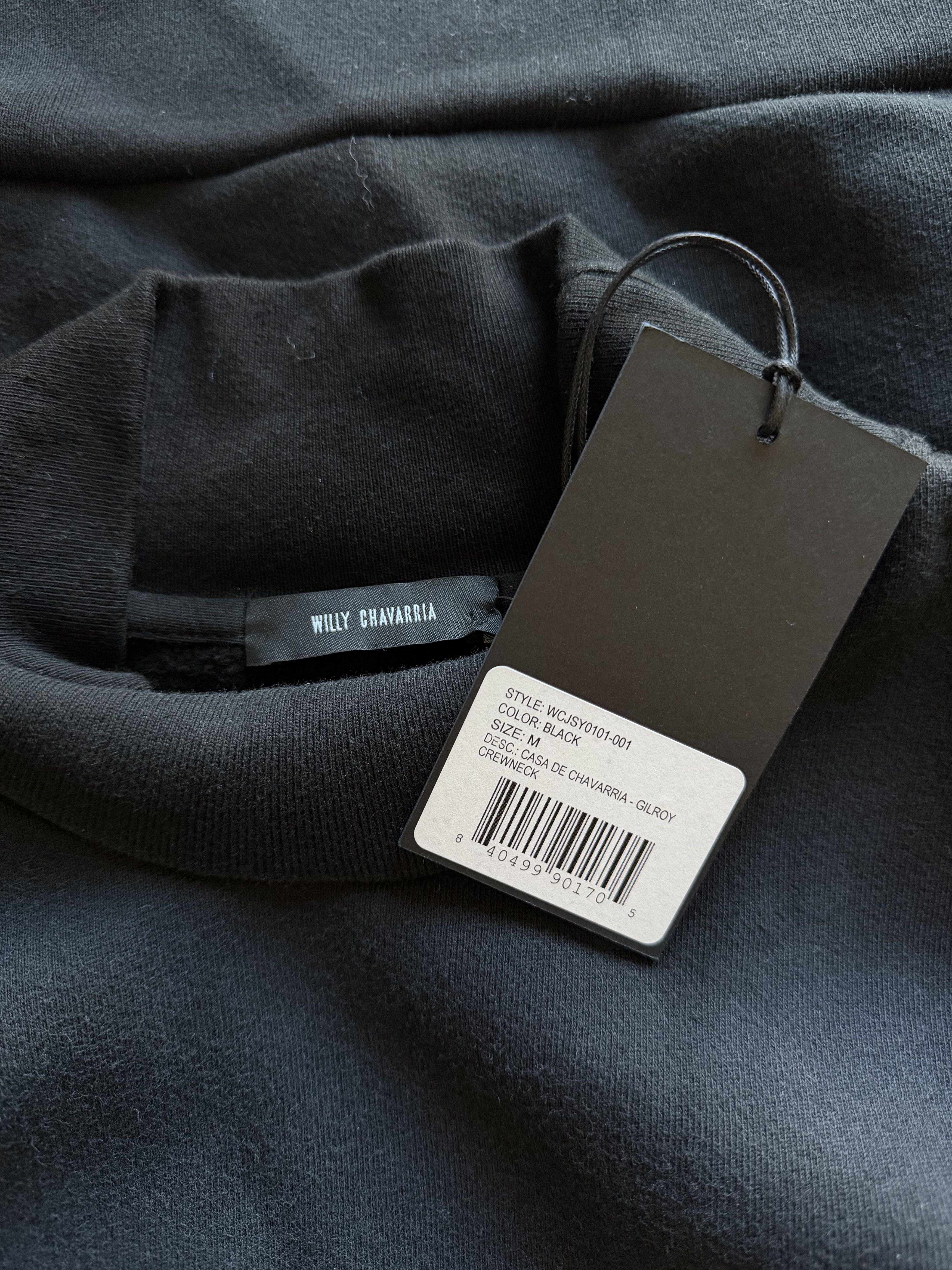 Willy Chavarria Willy Chavarria Gilroy Crewneck Sweatshirt in Black Size US M / EU 48-50 / 2 - 7 Thumbnail
