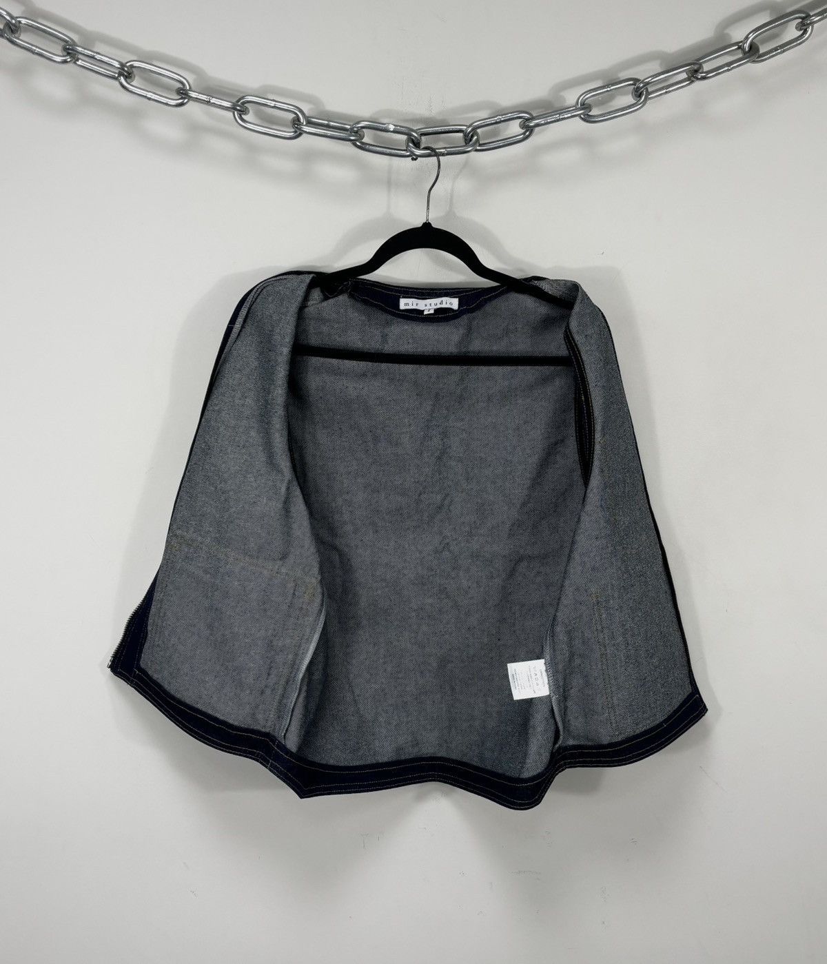 Other Mir Studio Workshop Y2K Navy Blue Hype Denim Vest Jacket Size US S / EU 44-46 / 1 - 3 Thumbnail