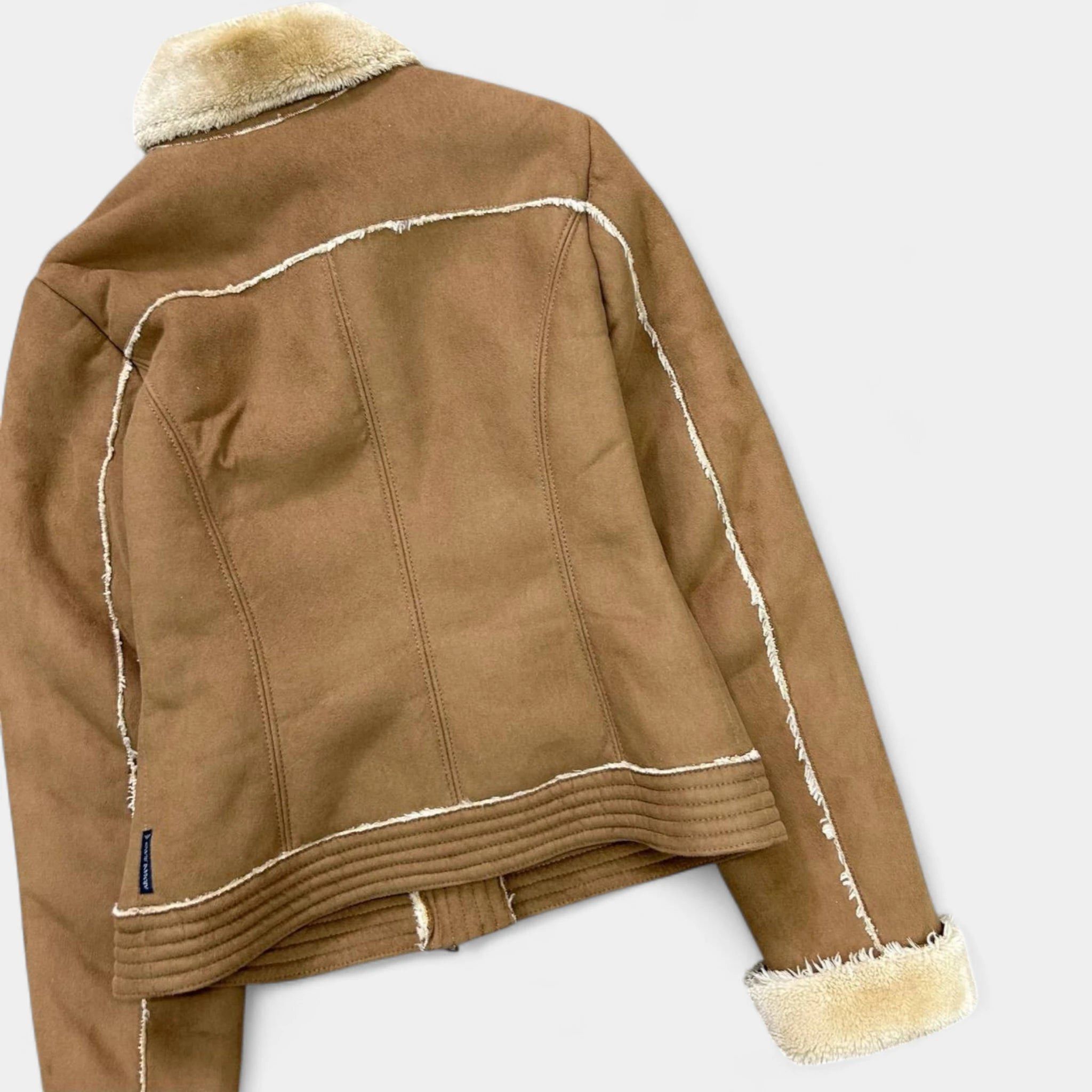 Armani Armani Jeans Suede Shearling Jacket Size S / US 4 / IT 40 - 7 Thumbnail