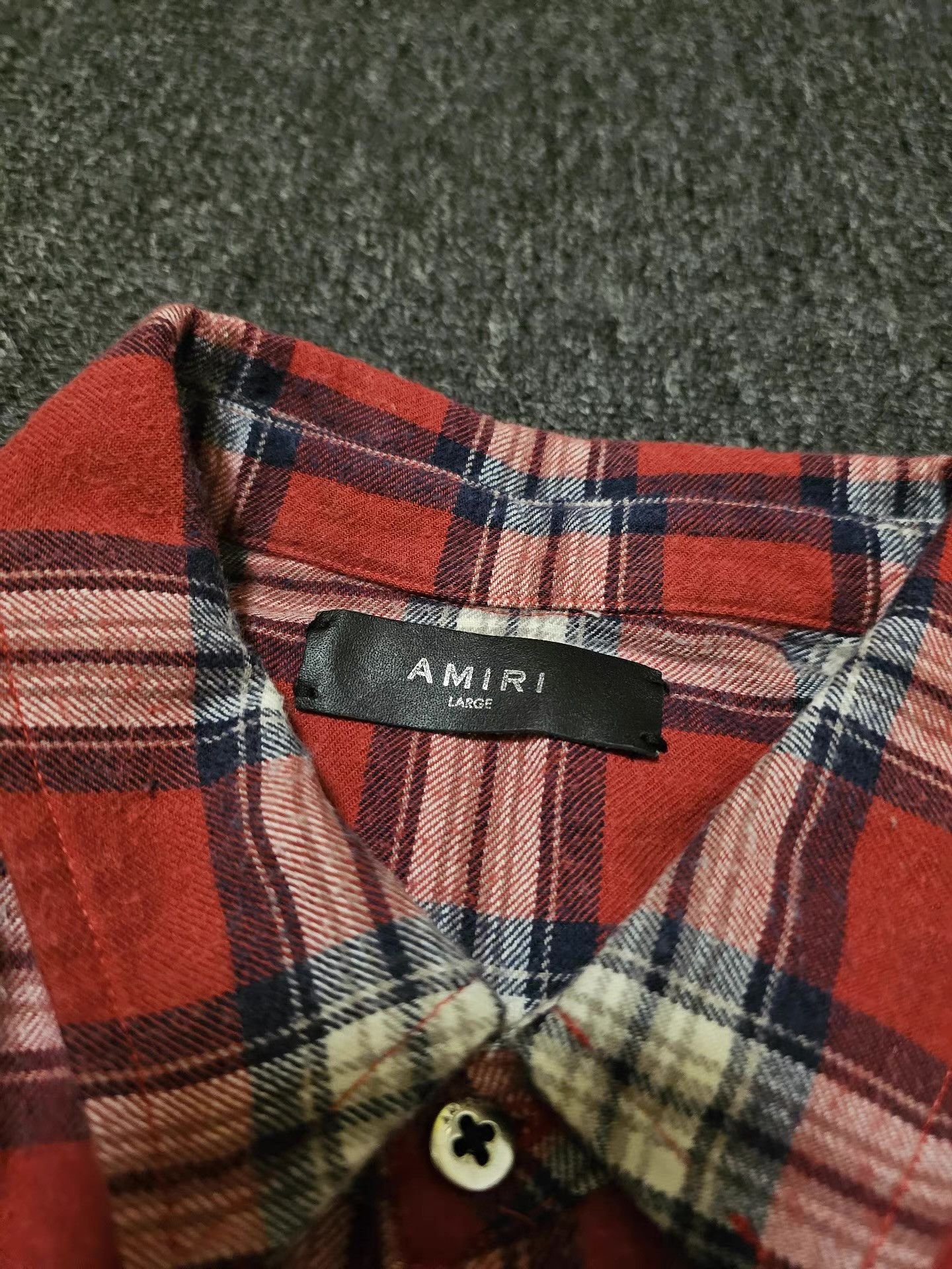 Amiri Amiri Red Plaid Shirt Q4 Size US L / EU 52-54 / 3 - 4 Thumbnail