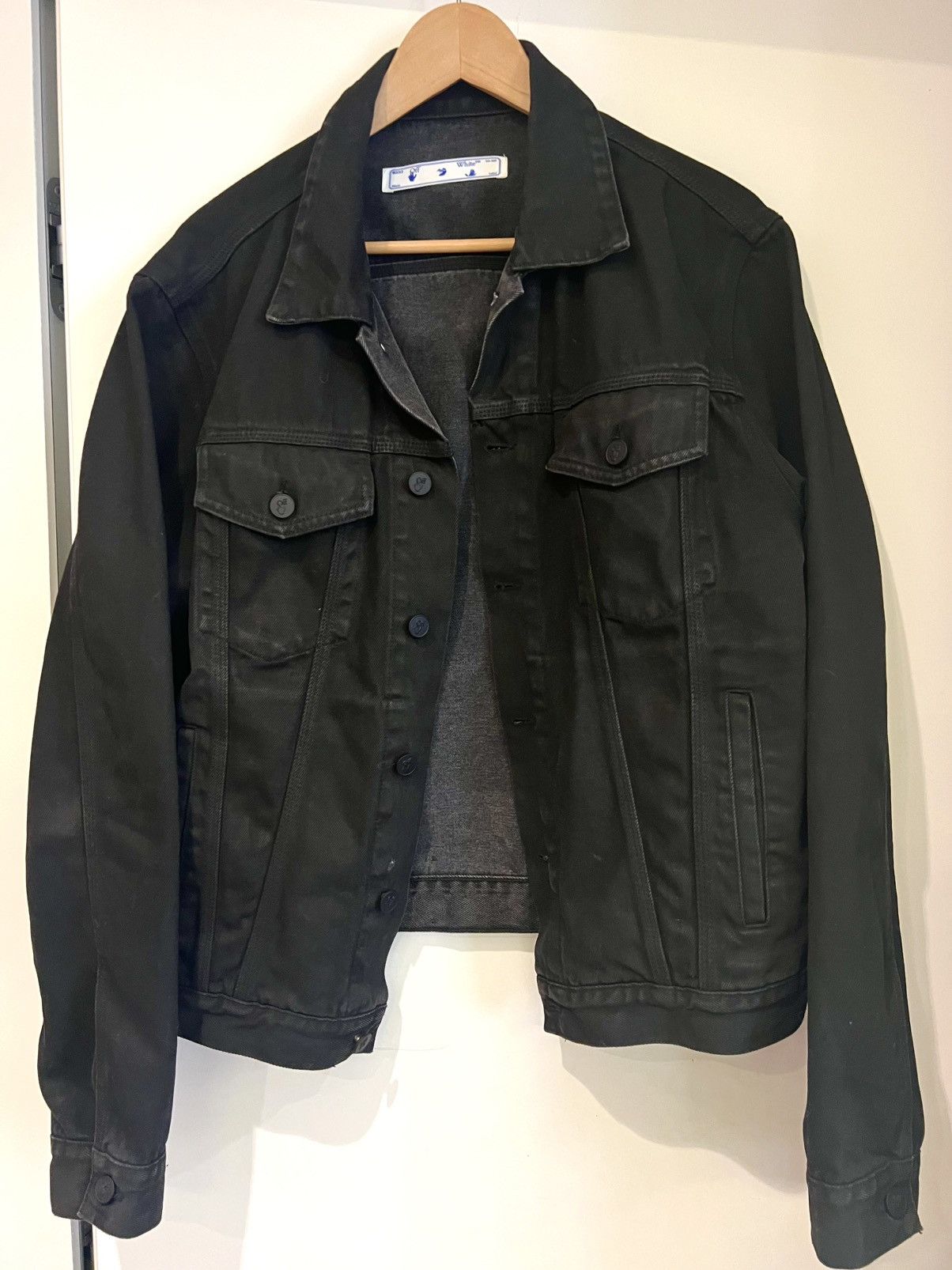 Off-White × Virgil Abloh Virgil era rare black denim jacket Size US L / EU 52-54 / 3 - 6 Thumbnail