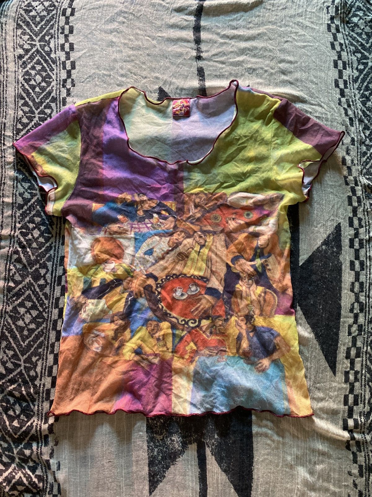Japanese jean paul gaultier style mesh art tee
