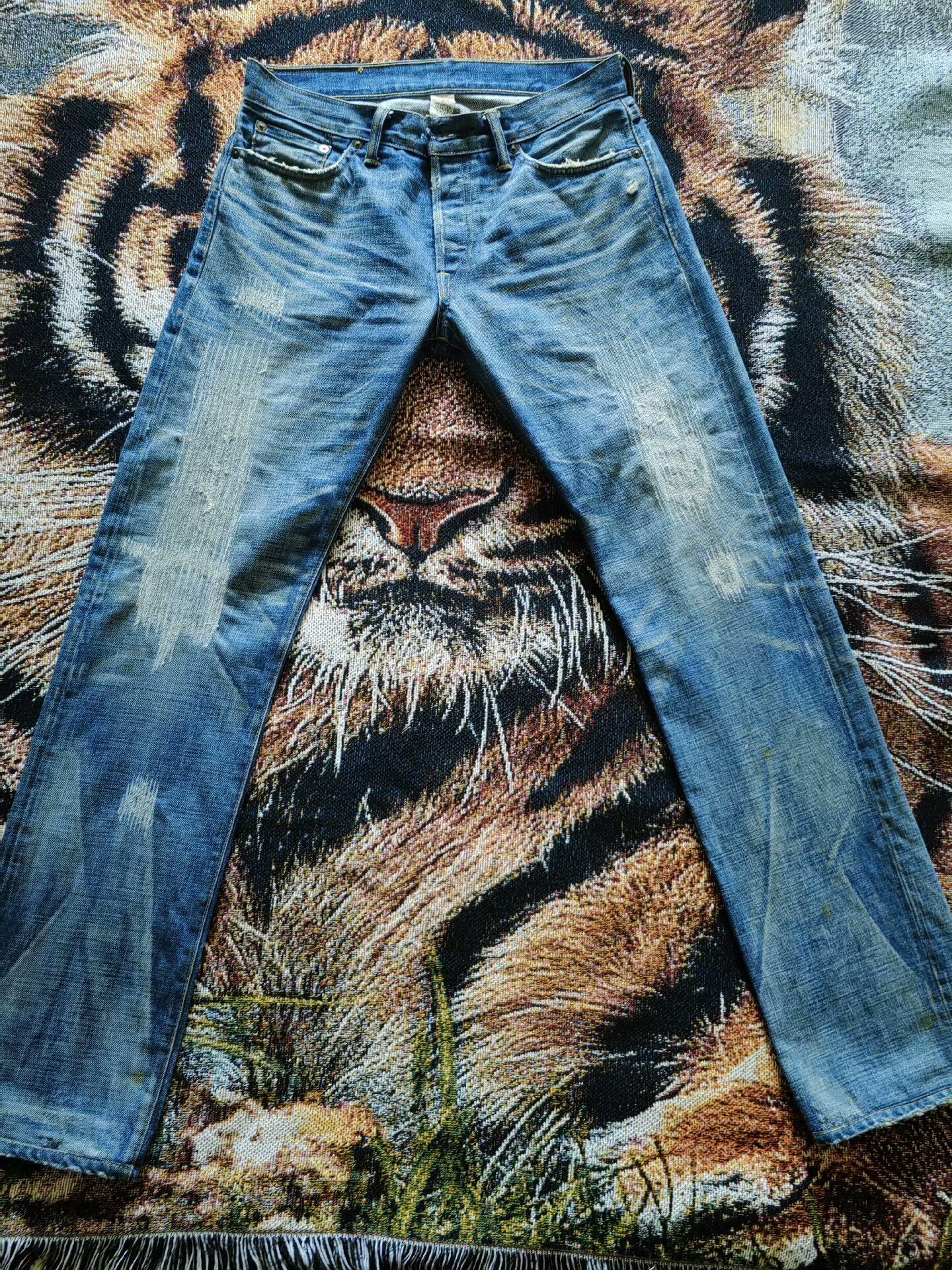 RRL Ralph Lauren RRL Nevada Washed Destroyed Jeans Size US 30 / EU 46 - 1 Thumbnail