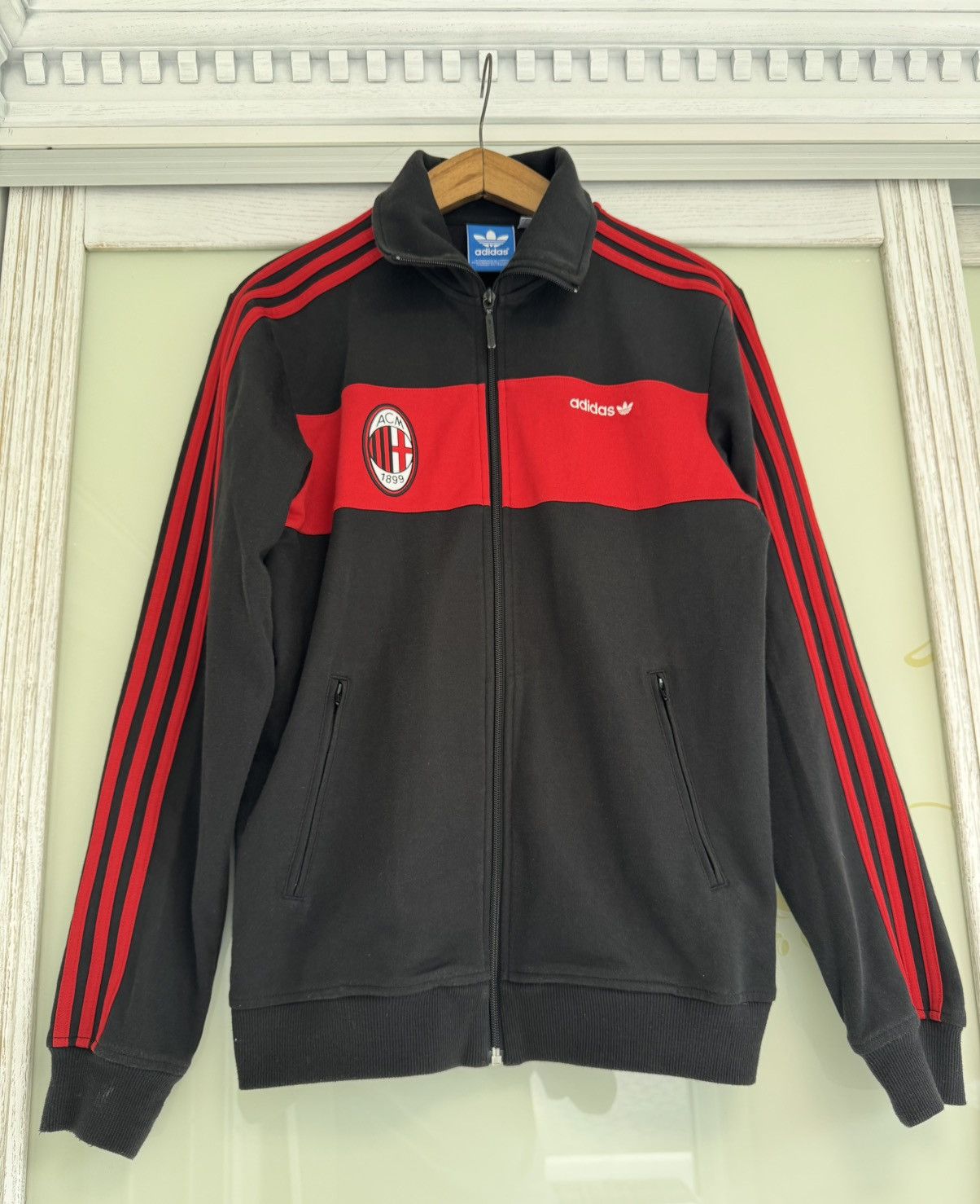 Adidas Milan 2012-2013 Soccer Track Jacket Footaball Kit Shirt Size US M / EU 48-50 / 2 - 5 Thumbnail