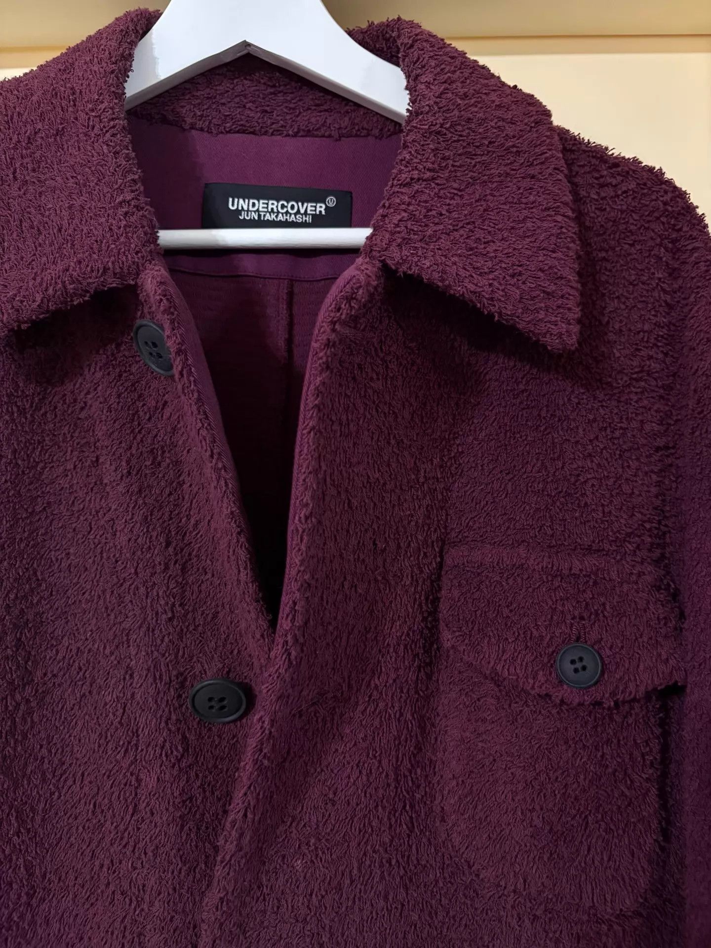 Undercover Undercover SS21 Burgundy Fluffy Towel Jacket Size US L / EU 52-54 / 3 - 4 Thumbnail