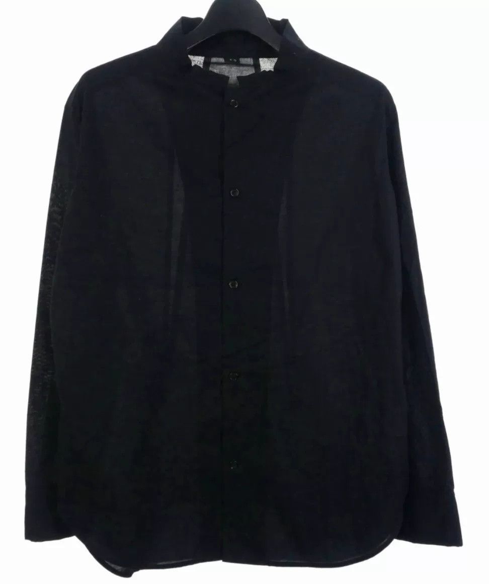 Yohji Yamamoto Black Long Sleeve Button-Up Shirt Size US S / EU 44-46 / 1 - 1 Thumbnail