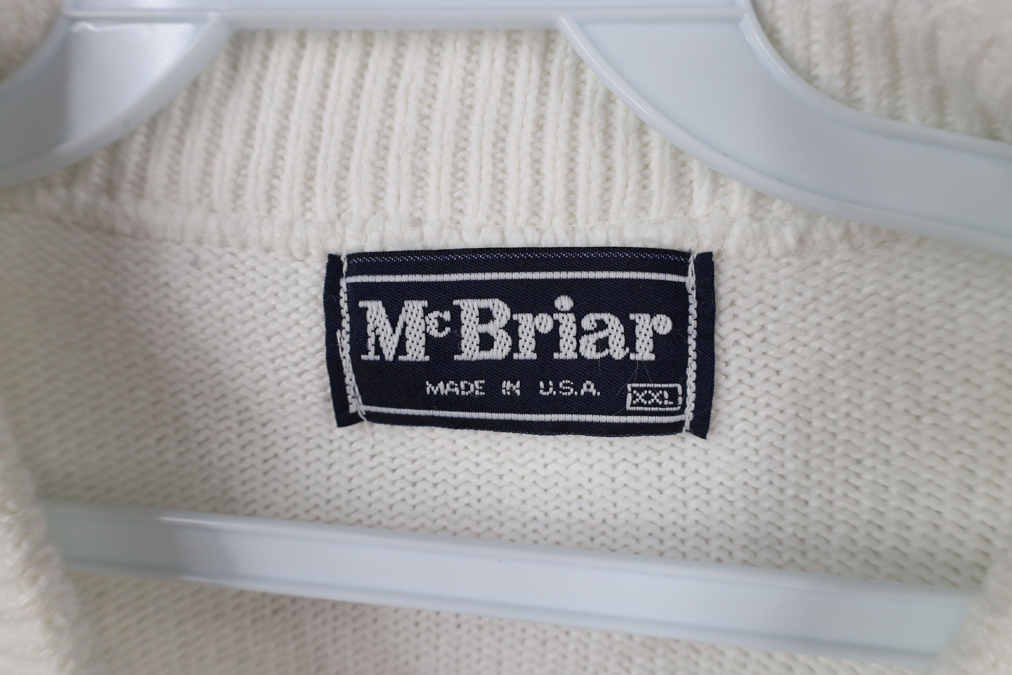 Vintage Vintage 90s Streetwear Knit Crewneck Sweater White USA Size US XXL / EU 58 / 5 - 9 Thumbnail