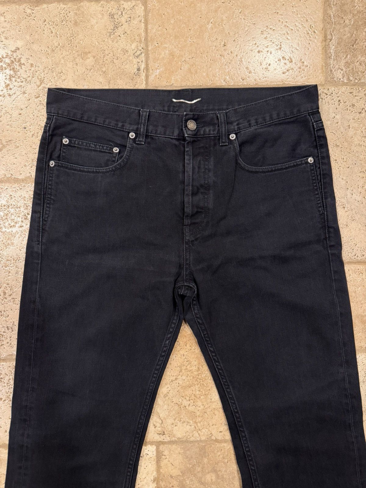 Saint Laurent Paris Saint Laurent x Anthony Vaccarello D38 Black Denim Jean Size US 33 - 3 Thumbnail