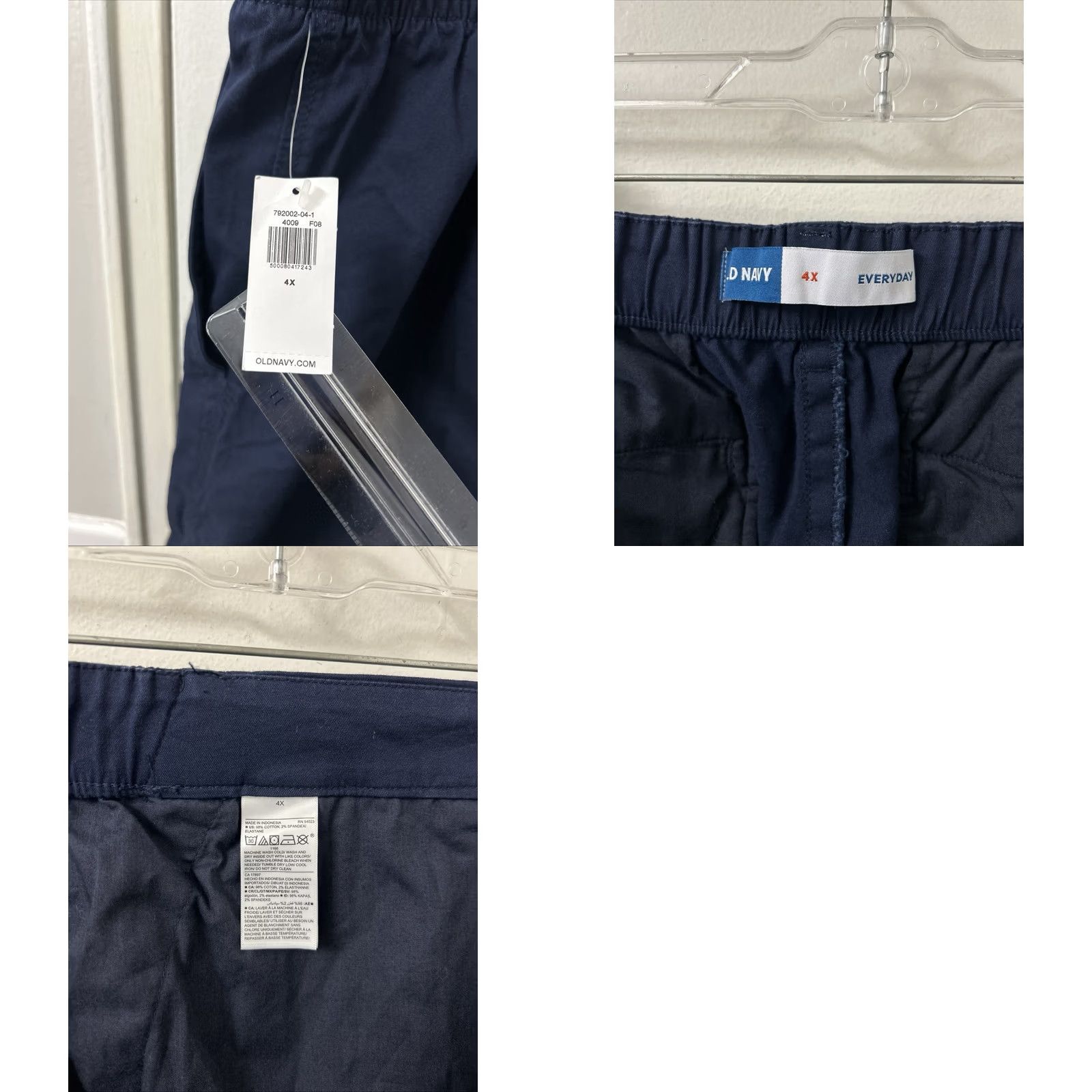 Old Navy Old Navy Everyday Shorts Mens 4X Navy Blue Elastic Waist Cotton Stretch NWT Size US 39 - 8 Thumbnail