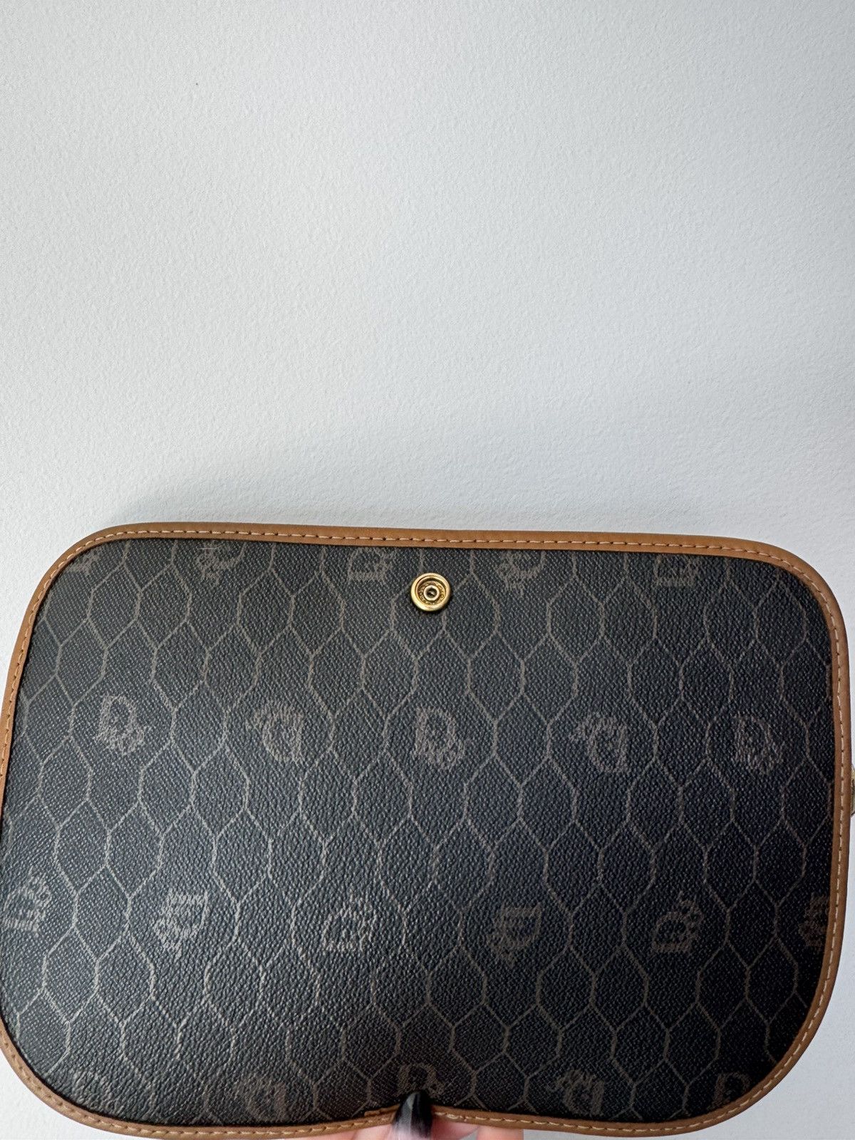 Christian Dior Monsieur Black Dior Honeycomb Coated Canvas Crossbody 1970’s Vintage Size ONE SIZE - 6 Thumbnail