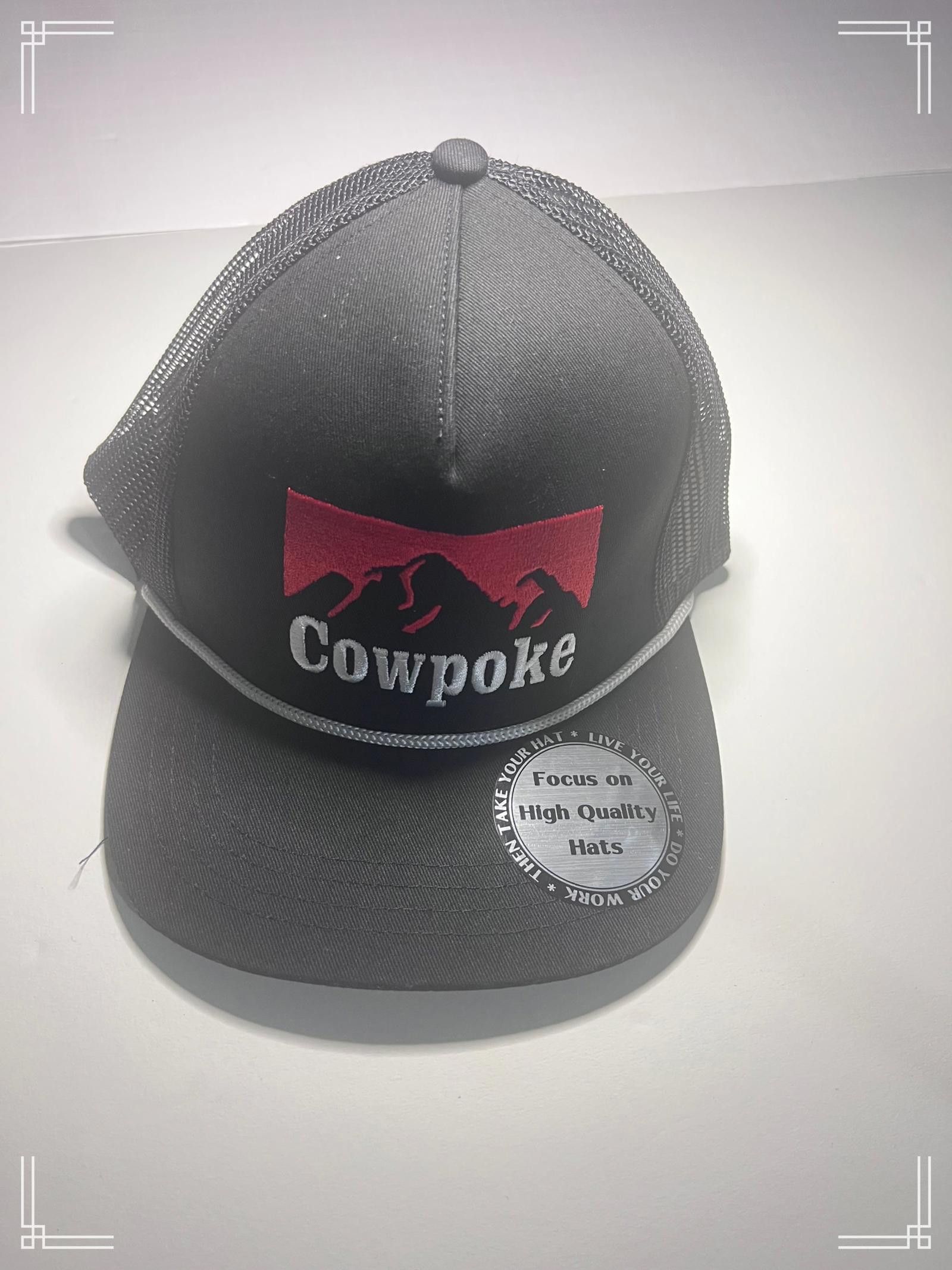 Designer Cowpoke Black Trucker Hat Size ONE SIZE - 3 Thumbnail