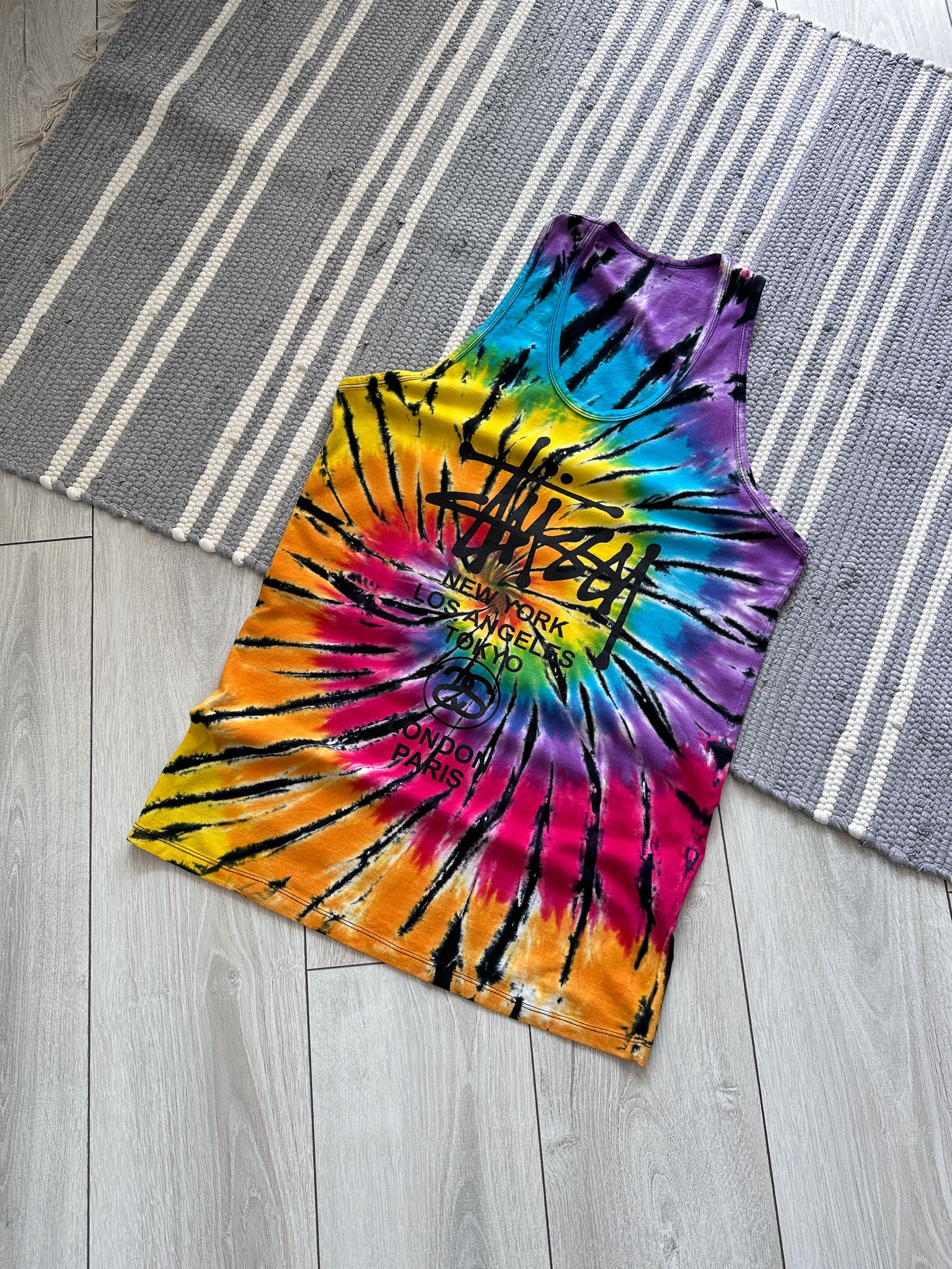 Stussy Vintage Stussy Tie Dye Tank Top Size US S / EU 44-46 / 1 - 1 Thumbnail
