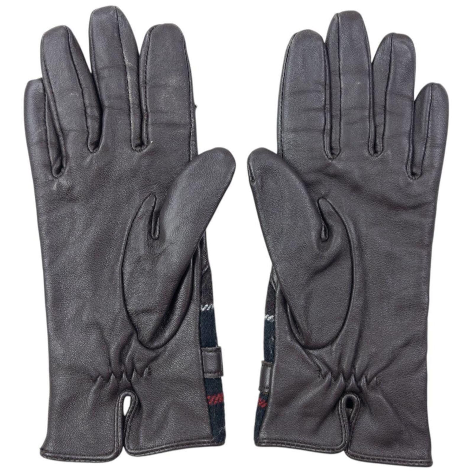 Barbour Vintage Barbour Leather Gloves Womens Size M Size ONE SIZE - 2 Thumbnail