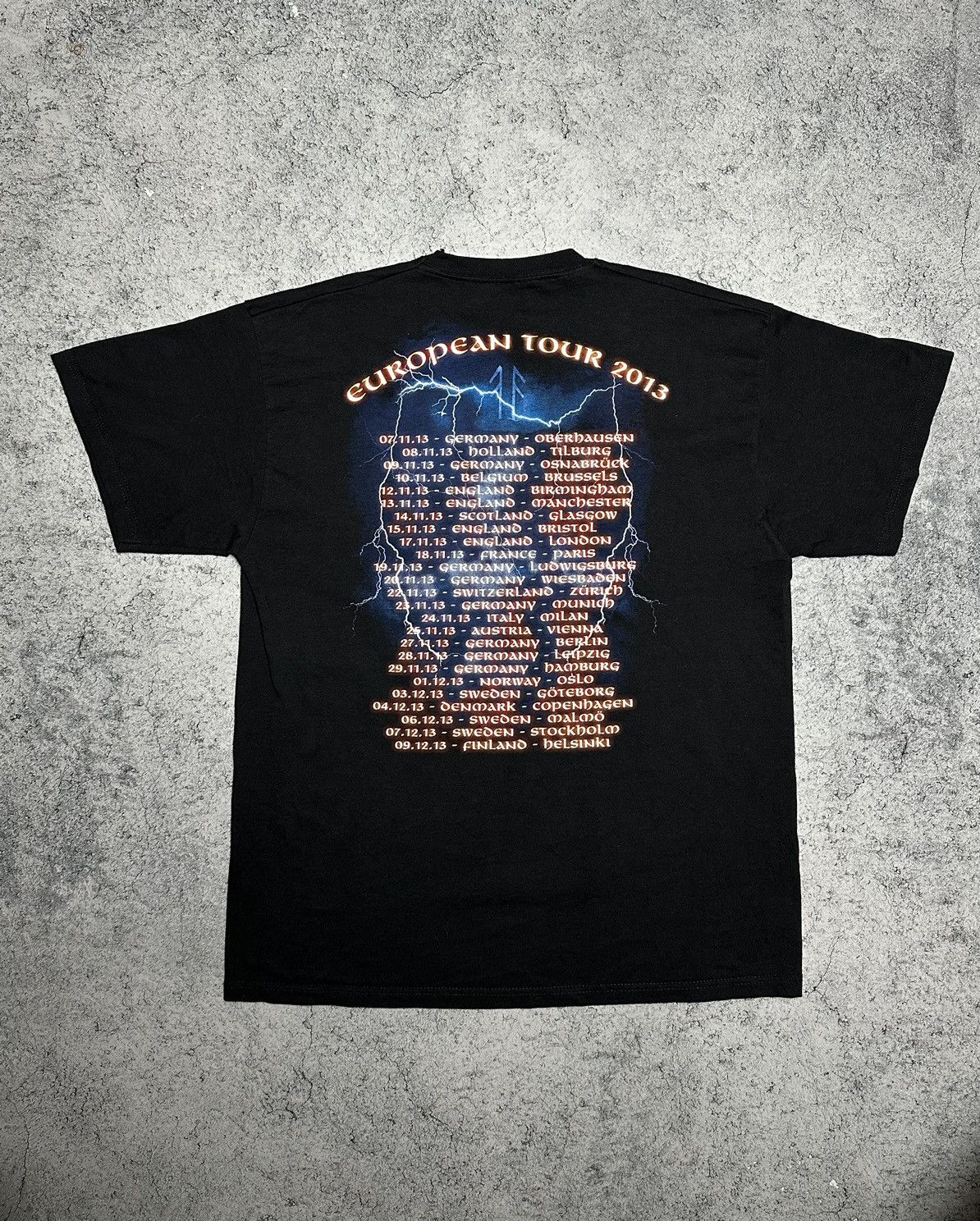 Band Tees Vintage Amon Amarth Band European Tour 2013 T-Shirt Size US XL / EU 56 / 4 - 7 Thumbnail