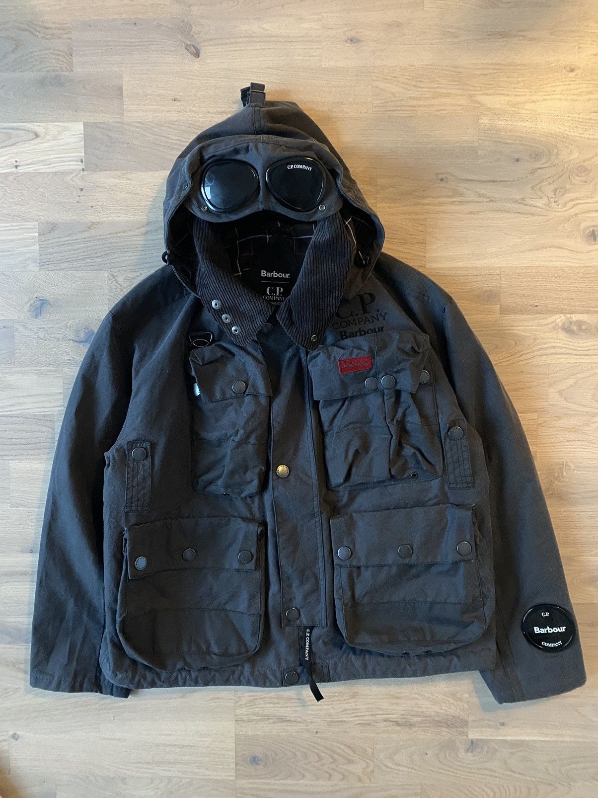 Barbour C.P. Company x Barbour La 500 Miglia Wax Goggle Jacket