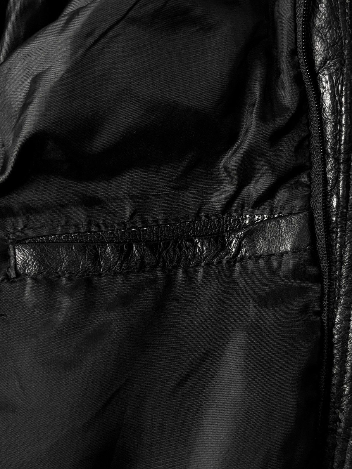 Genuine Leather Navarre Leather Company Hooded Patchwork Leather Jacket Size US XL / EU 56 / 4 - 12 Thumbnail