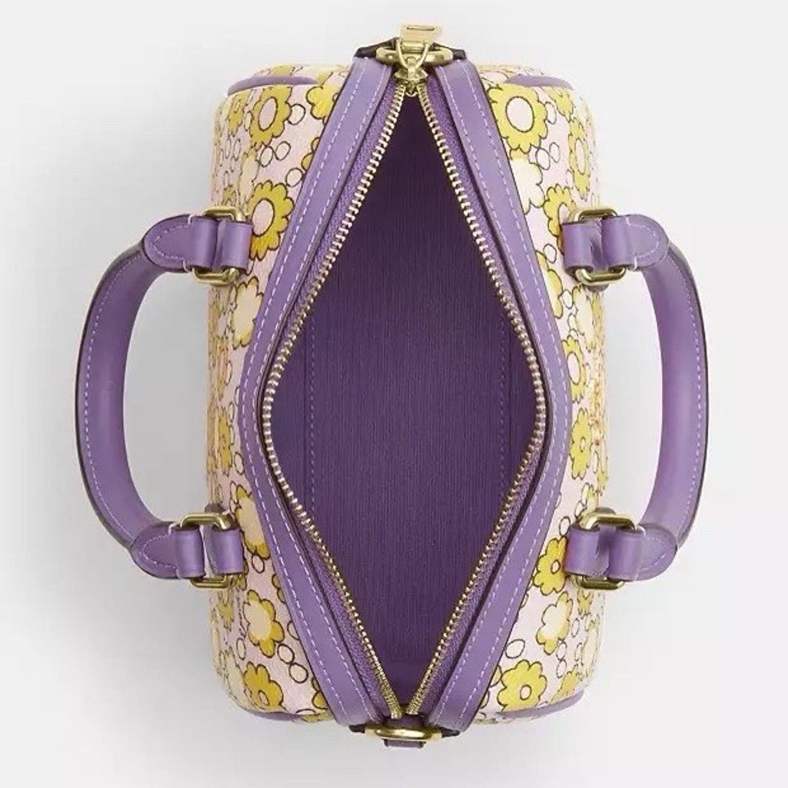 Coach NWT COACH CBM69 Mini Rowan Crossbody Bag Floral Print Lilac Size ONE SIZE - 9 Thumbnail