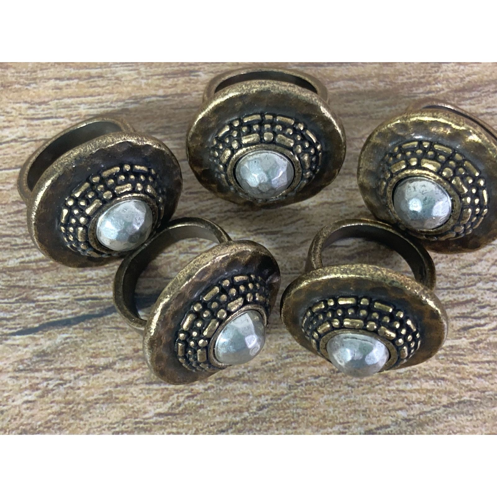 Other 5 Rings Mixed Metal Boho Set Statement Jewelry Stacking Size ONE SIZE - 4 Thumbnail