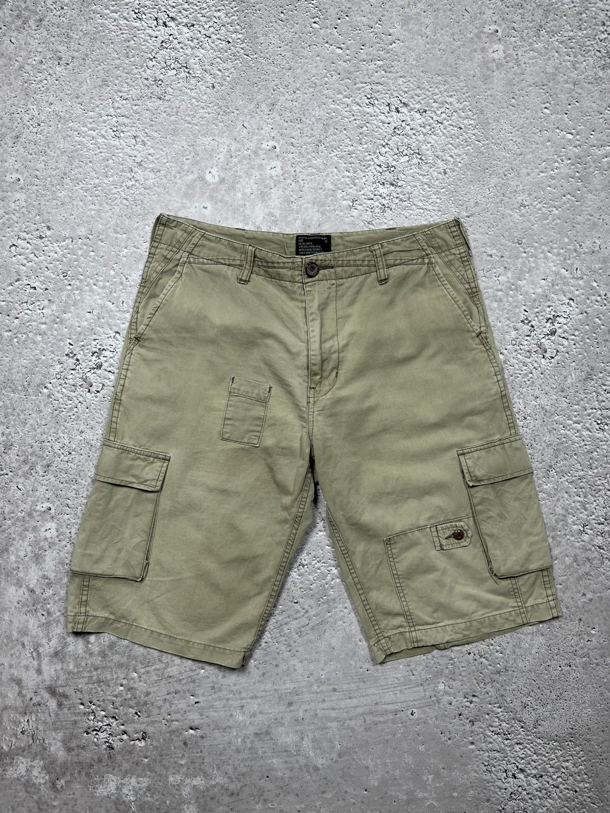 Stussy × Vintage Vintage Stussy Cargo Shorts 32 Olive Green Utility Skater Size US 32 / EU 48 - 1 Thumbnail
