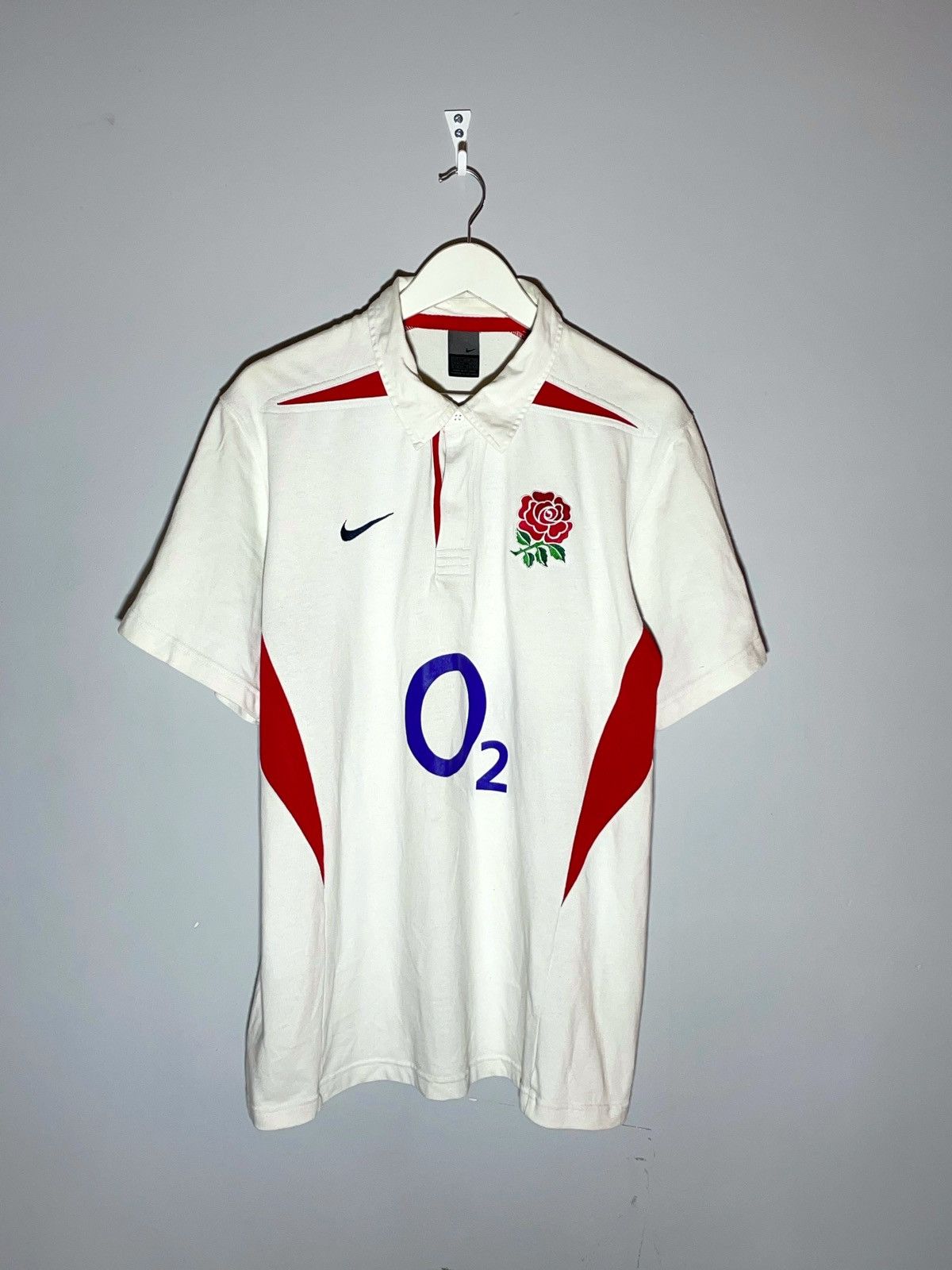 Nike × Vintage England Rugby 2003 2004 Nike Y2k Vintage Rugby Jersey Shirt Size US XL / EU 56 / 4 - 1 Thumbnail