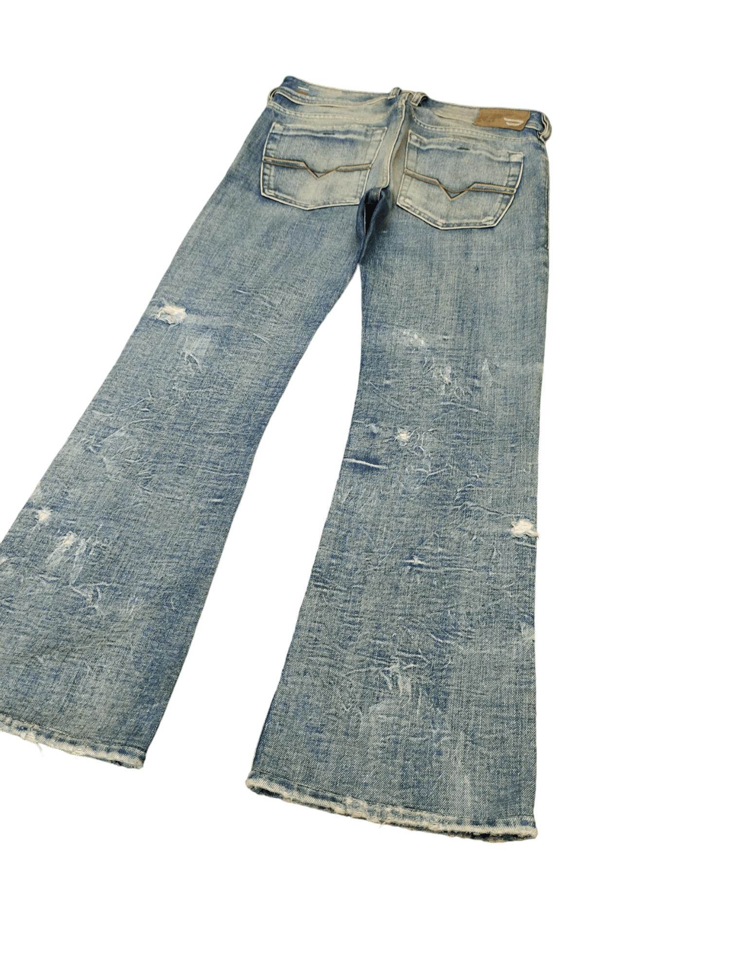 Diesel Flare Jeans Diesel 1dr Logo Distress Faded Boot Cut Y2k lgb Size US 30 / EU 46 - 1 Thumbnail