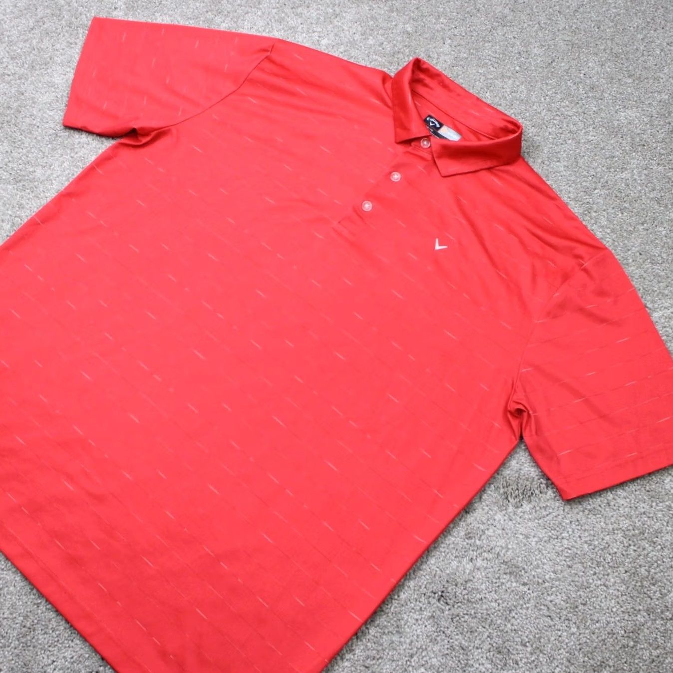 Callaway Callaway Opti-Dri Polo Shirt Mens XL Red Short Sleeve polo Golf 100% Polyester Logo Breathable Stretch Regular Button Pullover Shirt Size US XL / EU 56 / 4 - 3 Thumbnail