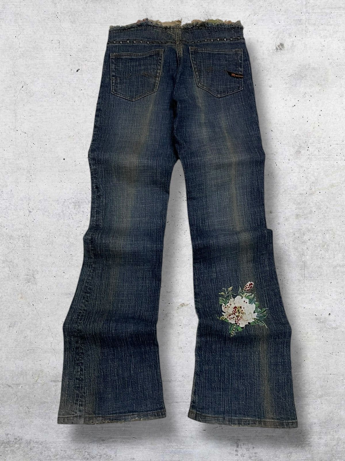 Japanese Brand VINTAGE PARASUCCO ANGEL 1990S ART WOMAN FLARED CUT DENIM Size US 28 / EU 44 - 8 Thumbnail
