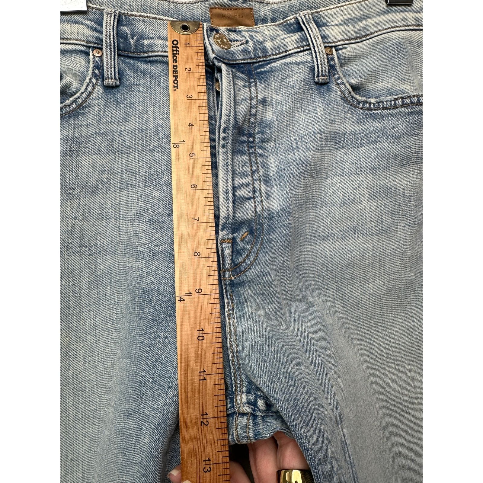Other Mother Tomcat Straight Jeans Blue 33 Button Marrakesh Days Size 33" - 12 Thumbnail