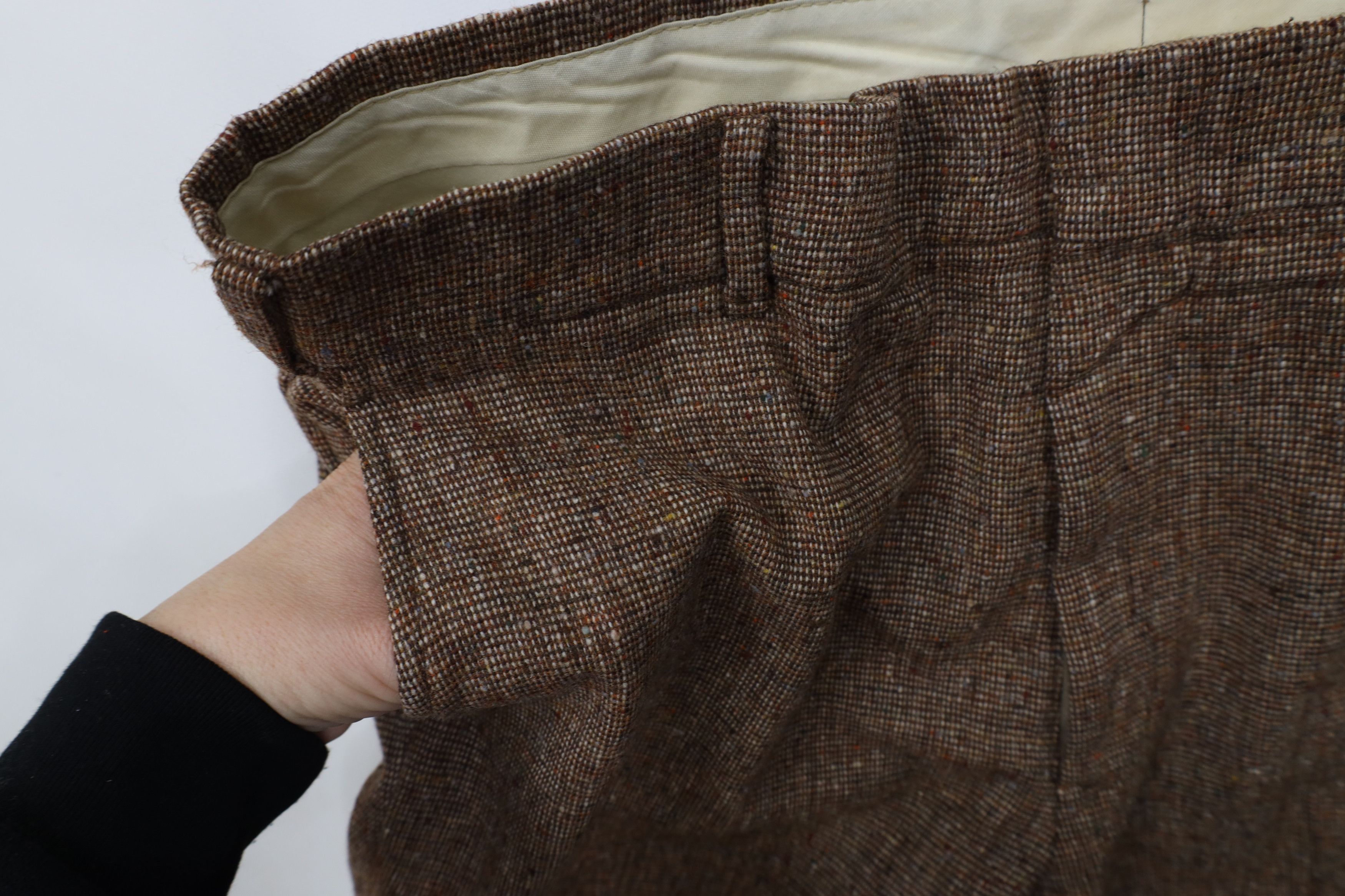 Vintage Vintage 60s 70s Streetwear Wool Tweed Bell Bottoms Pants US Size US 36 / EU 52 - 6 Thumbnail