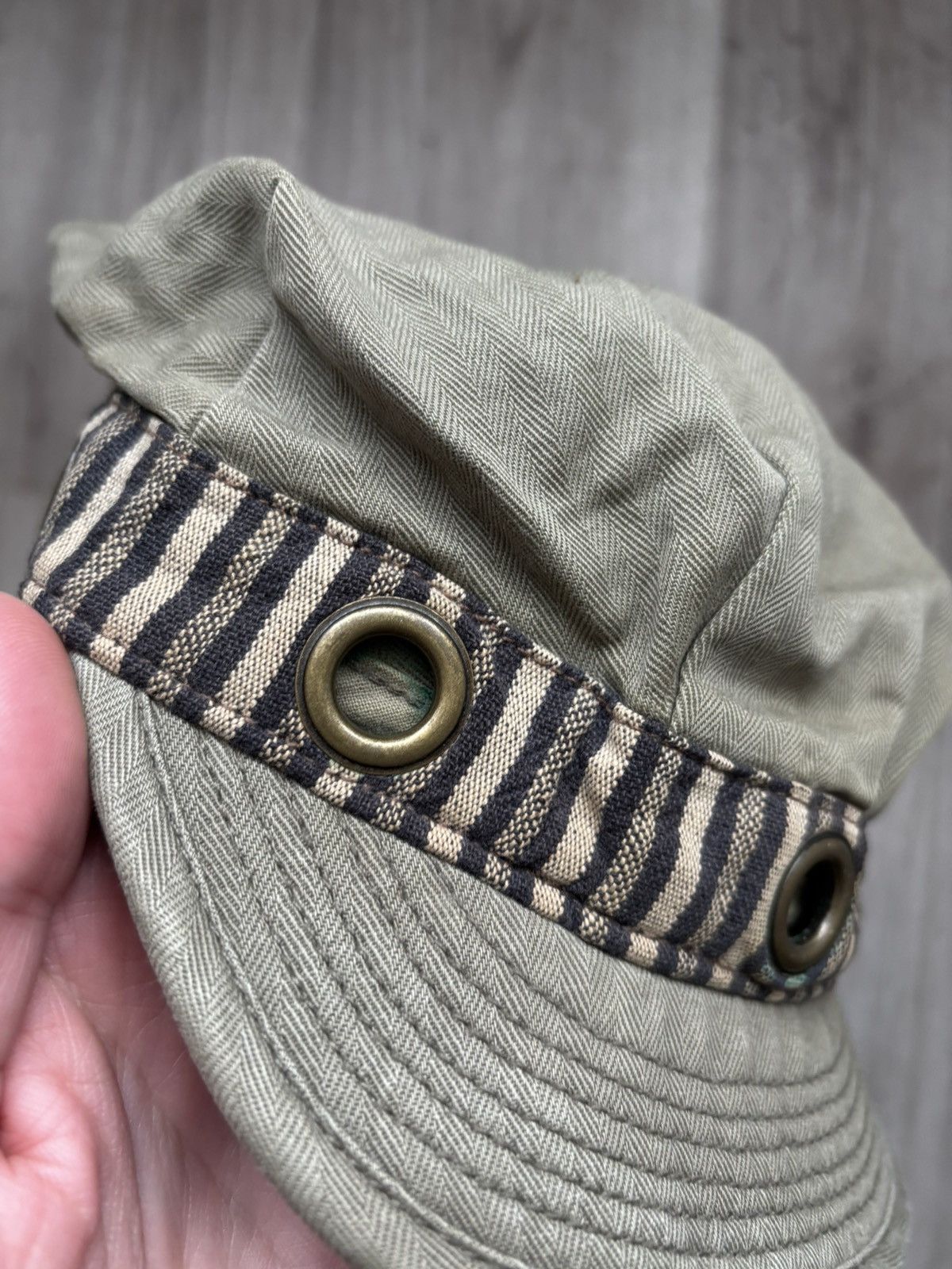 Denim & Supply Ralph Lauren Denim Supply Ralph Lauren Work Cap Khaki Cotton Stripe Band Size ONE SIZE - 16 Thumbnail