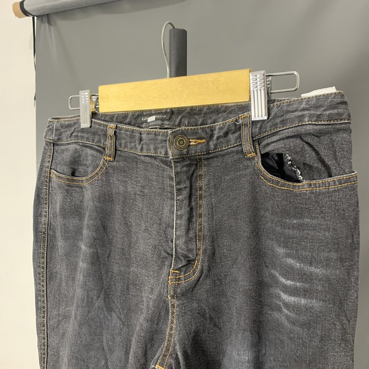 Hysteric Glamour × Japanese Brand Super Flare Jeans Livre Claire Thin Low Rise Boot Cut Size US 31 - 4 Thumbnail
