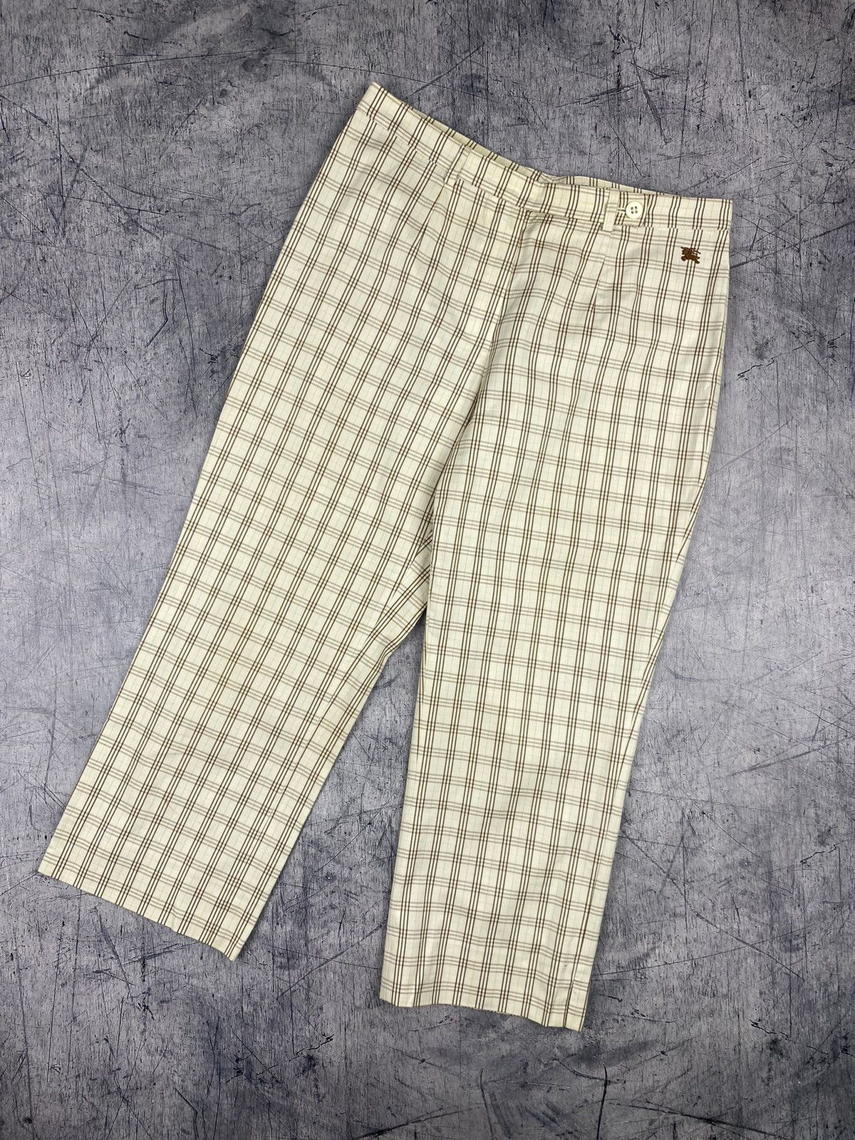 Burberry × Vintage Vintage Burberry Nowa Check Cropped Pants Checkered Size 27" / US 4 / IT 40 - 2 Thumbnail