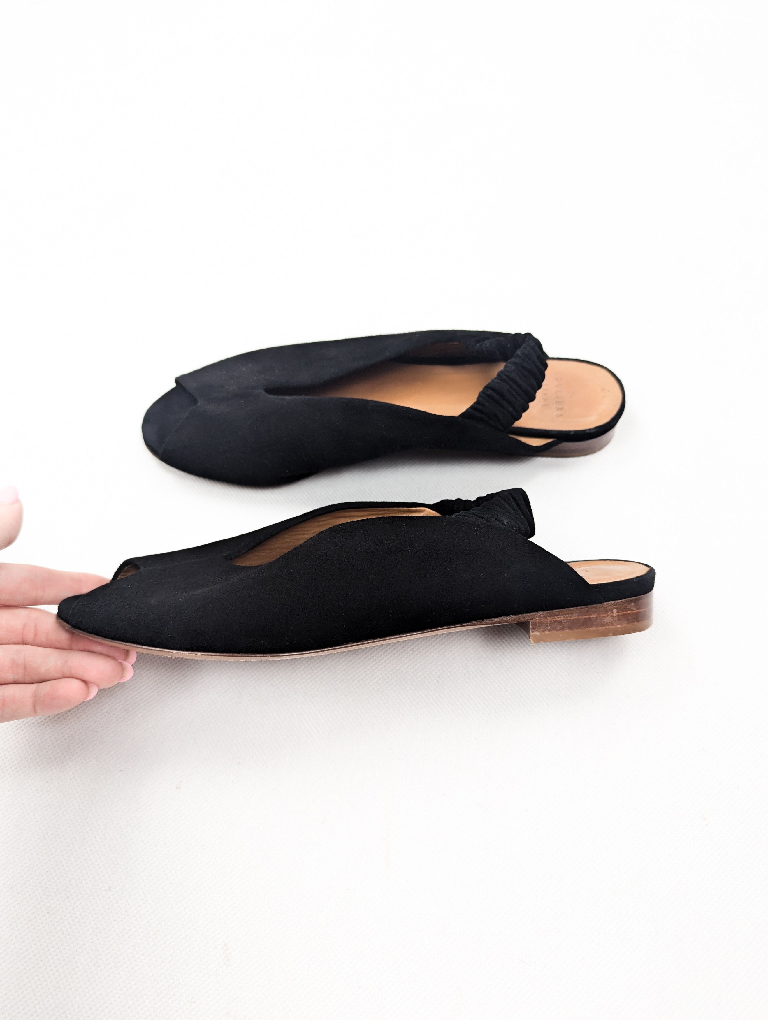 Sezane Sezane les souliers black leather sandals Size US 9 / IT 39 - 5 Thumbnail