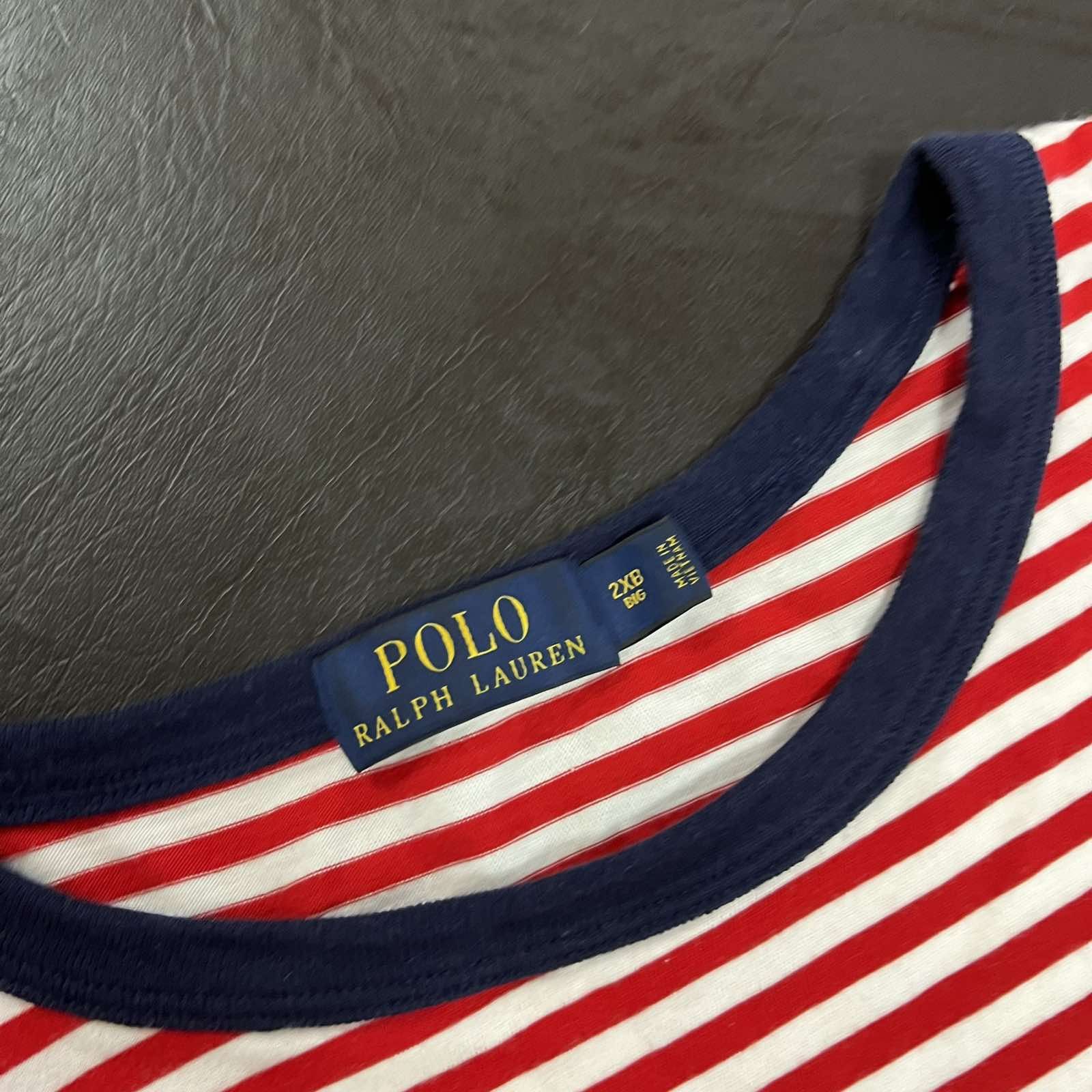 Polo Ralph Lauren Vintage Polo Ralph Lauren Striped T-Shirt Size xxl Size US XXL / EU 58 / 5 - 5 Thumbnail
