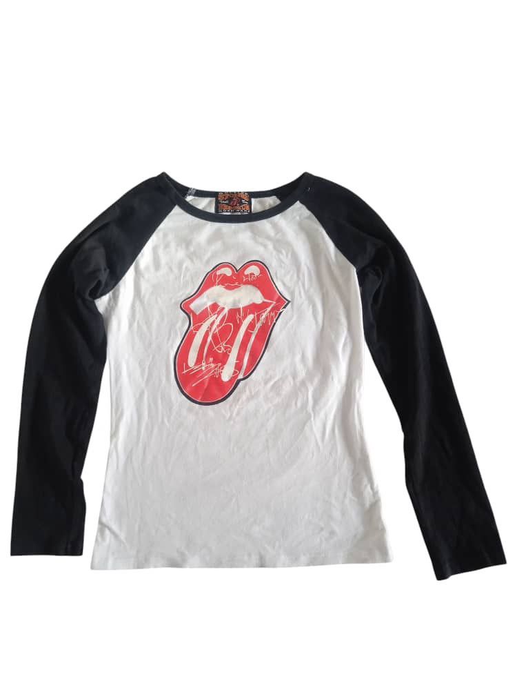 If Six Was Nine Vintage Rolling Stones Raglan Tee Brockum Tag 90s Tour Shirt Size S / US 4 / IT 40 - 1 Thumbnail