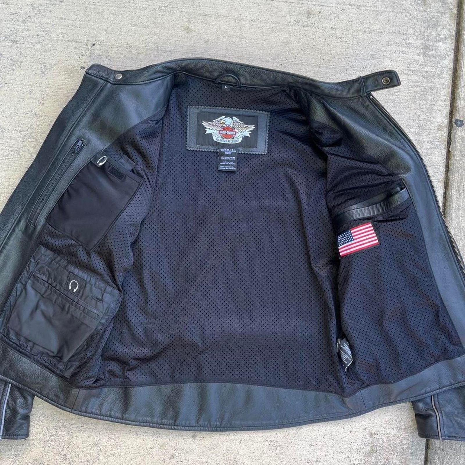 Harley Davidson Harley Davidson Embroidered Patch Black on Black Logo Size US L / EU 52-54 / 3 - 3 Thumbnail