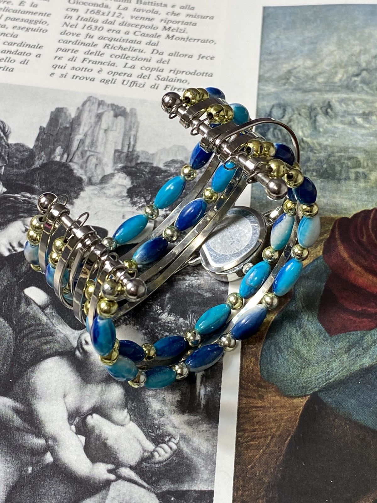 Japanese Brand Vimora Heart Watch. Turquoise Beaded Bangle. Vintage Y2K Size ONE SIZE - 6 Thumbnail