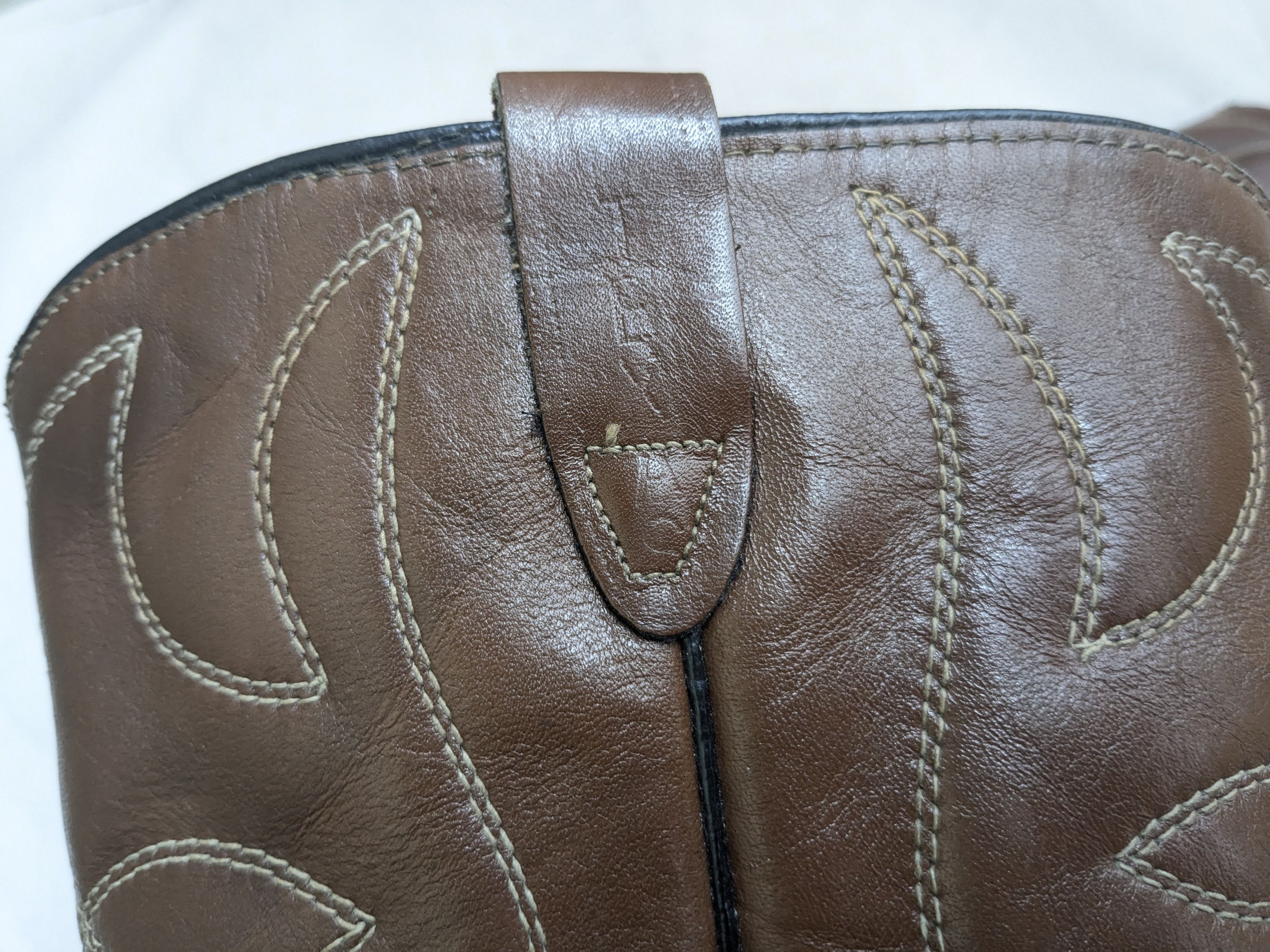 Genuine Leather Texas Cowboy Boots Brown 10.5 E Wide USA Western Size US 10.5 / EU 43-44 - 13 Thumbnail