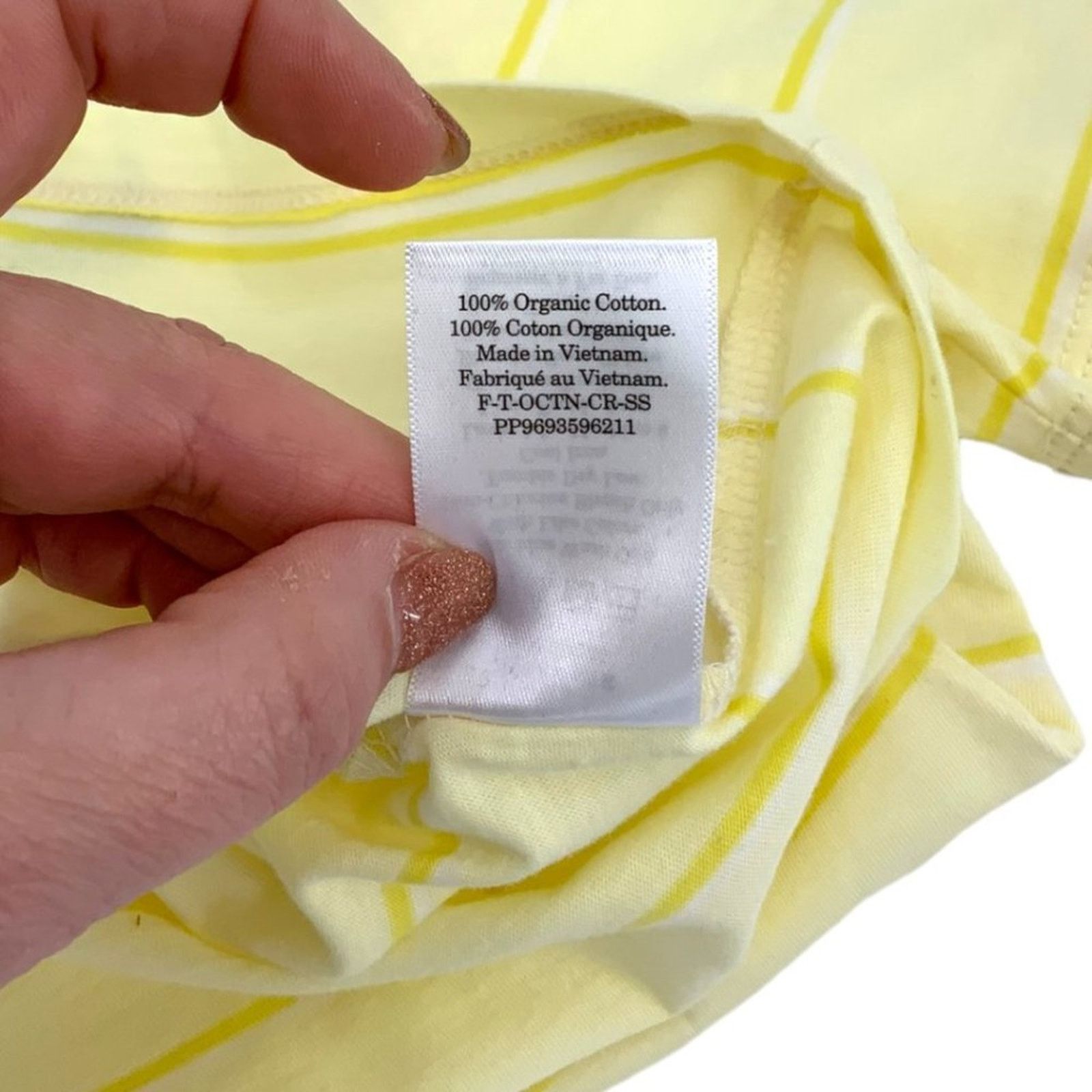 Everlane Everlane Organic Cotton Short Sleeve Yellow Stripe Tee Small Size S / US 4 / IT 40 - 5 Thumbnail